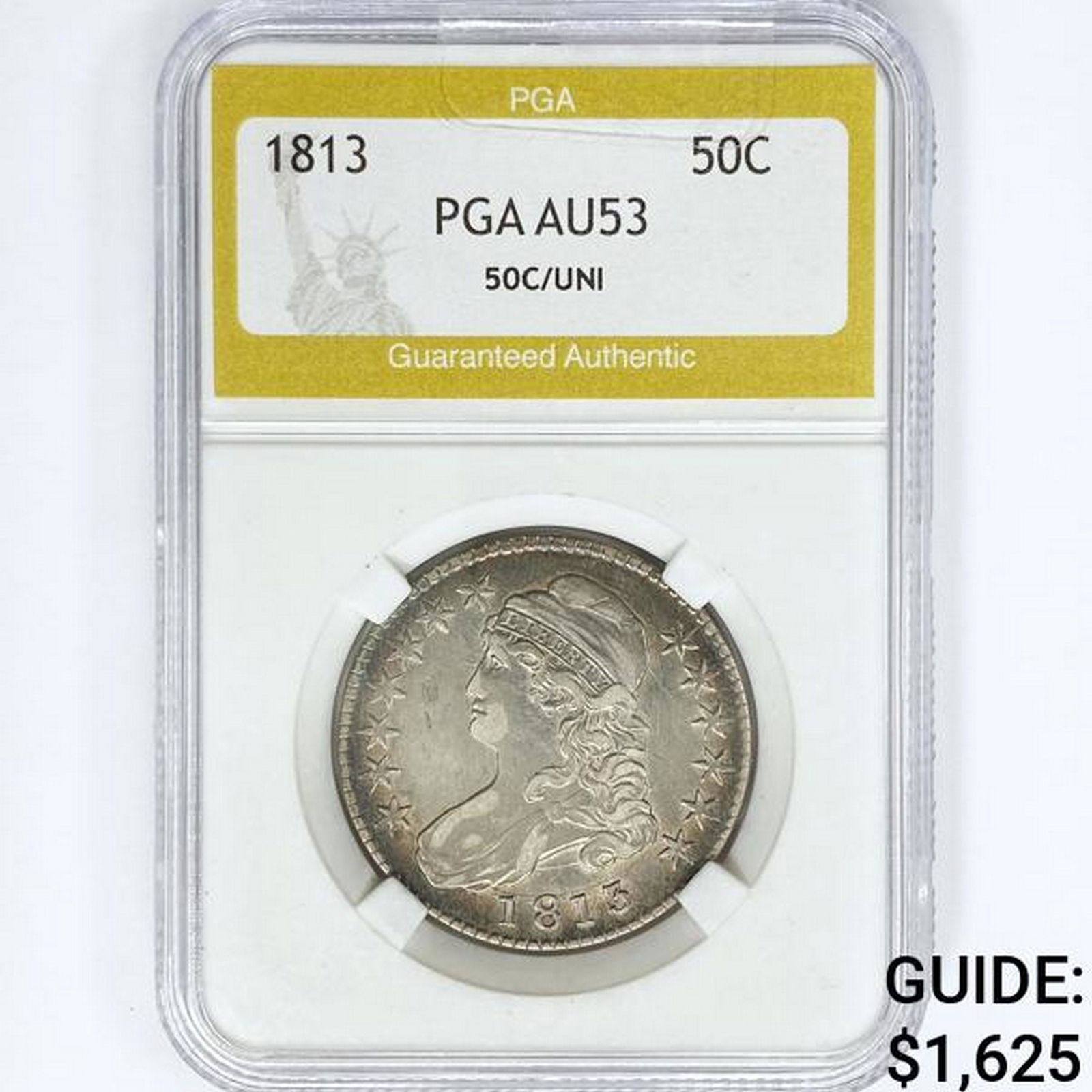 1813 Capped Bust Half Dollar PGA AU53 UNI (1 of 2)