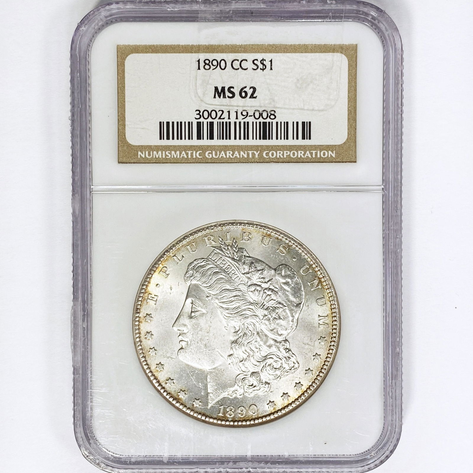 1890-CC Morgan Silver Dollar NGC MS63 (1 of 2)