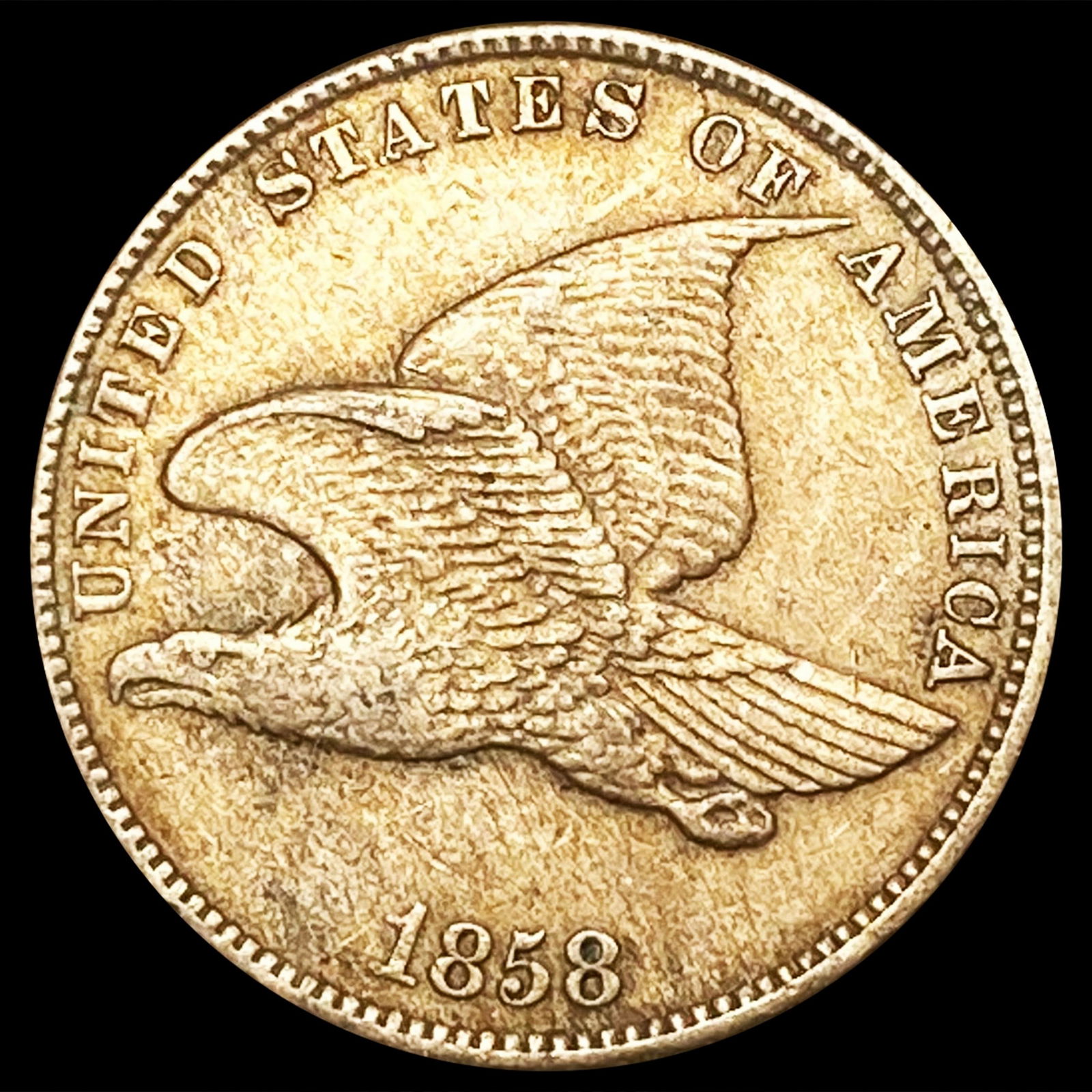 1858 Flying Eagle Cent CLOSELY UNCIRCULATED (1 of 2)