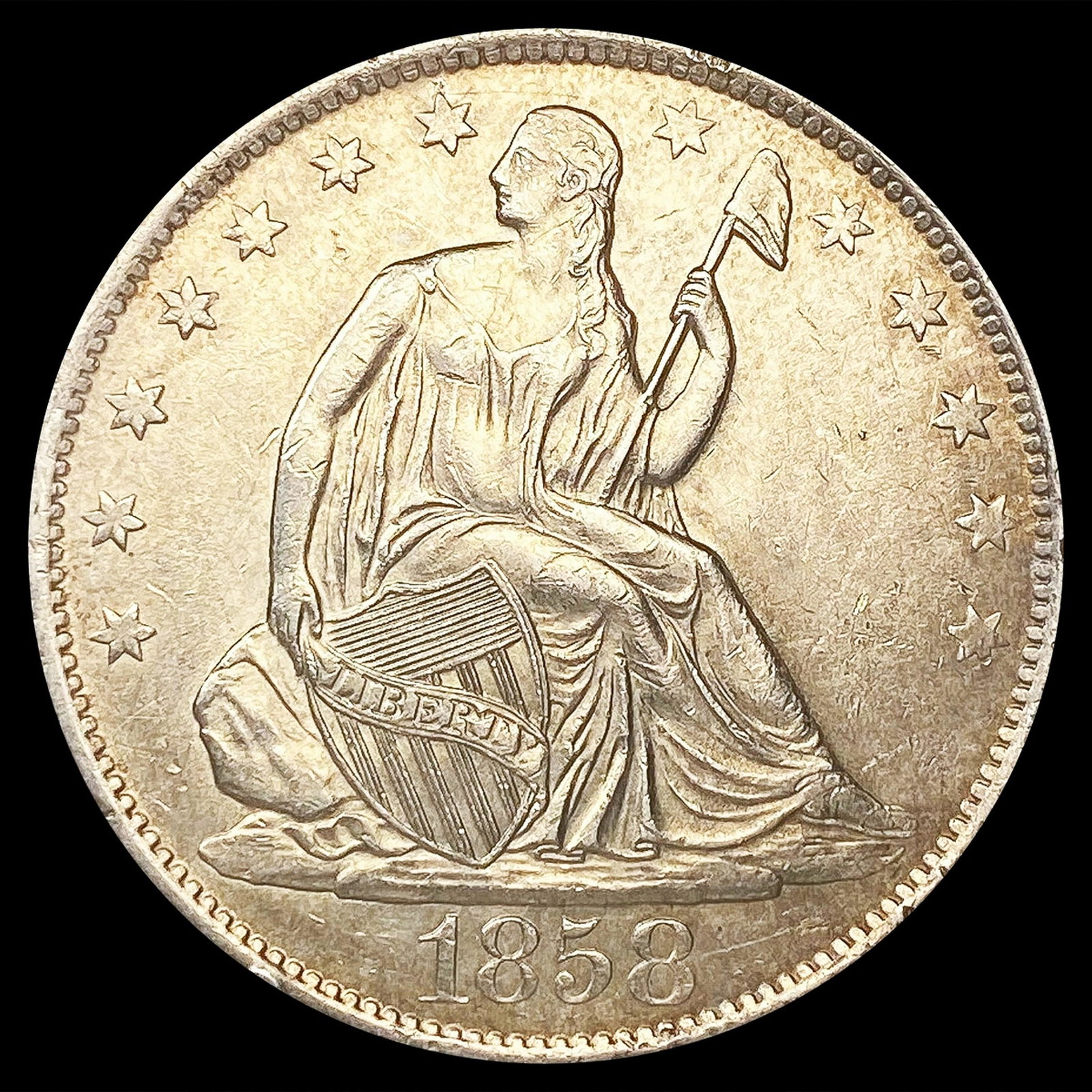 1858-O Seated Liberty Half Dollar UNCIRCULATED (1 of 2)