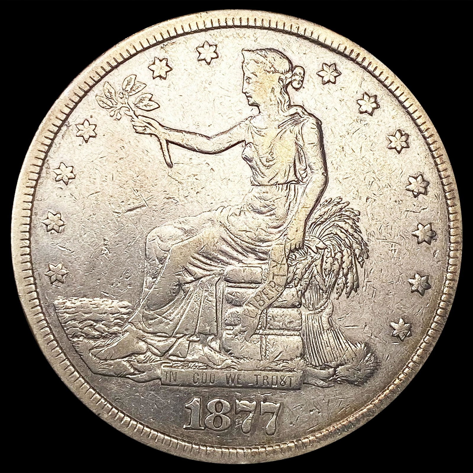 1877 Silver Trade Dollar LIGHTLY CIRCULATED (1 of 2)