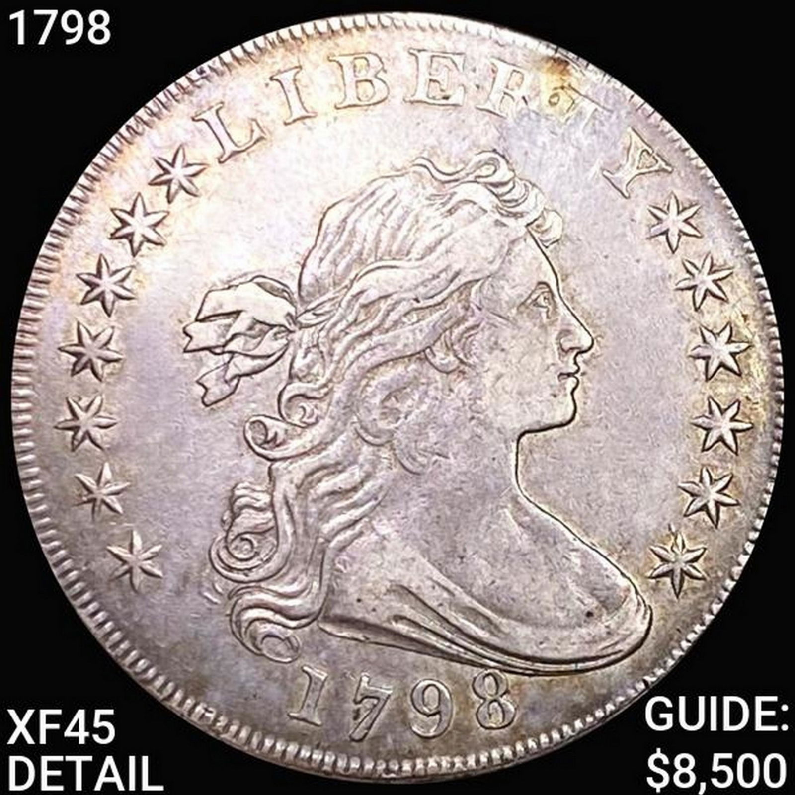 1798 Draped Bust Dollar LIGHTLY CIRCULATED DETAIL (1 of 2)