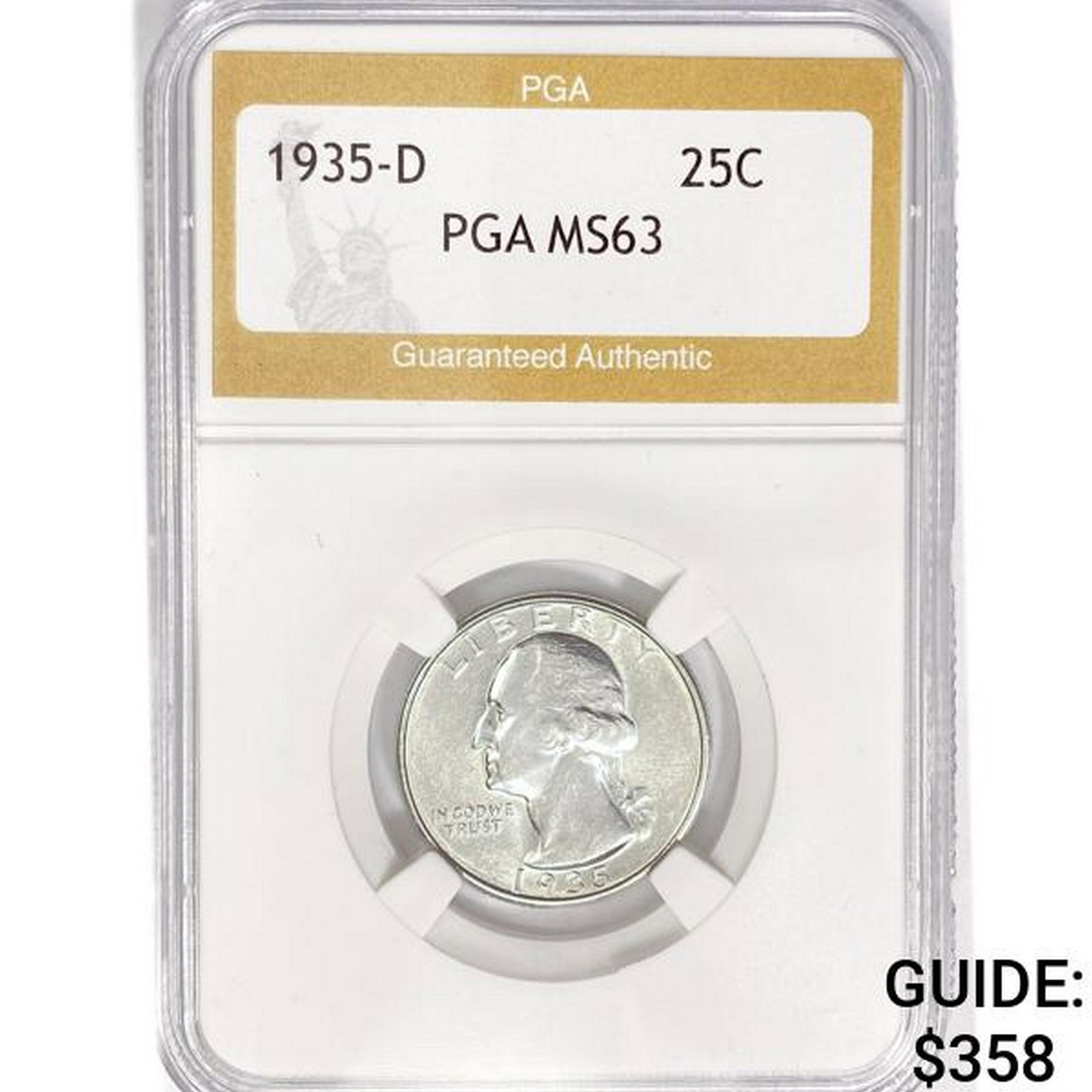 1935-D Washington Silver Quarter PGA MS63 (1 of 2)