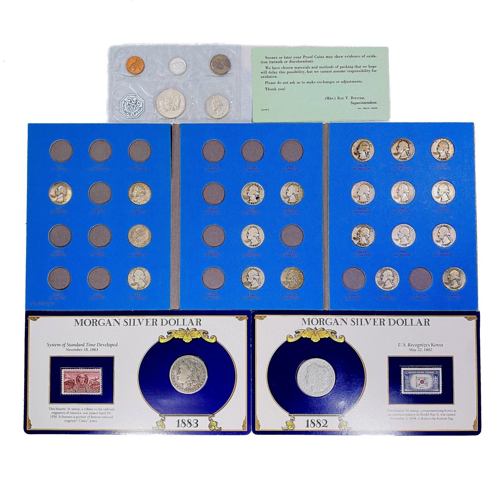 1882-1960 (27) 1960 Proof Set, 25C Set, Morgan Set (1 of 2)