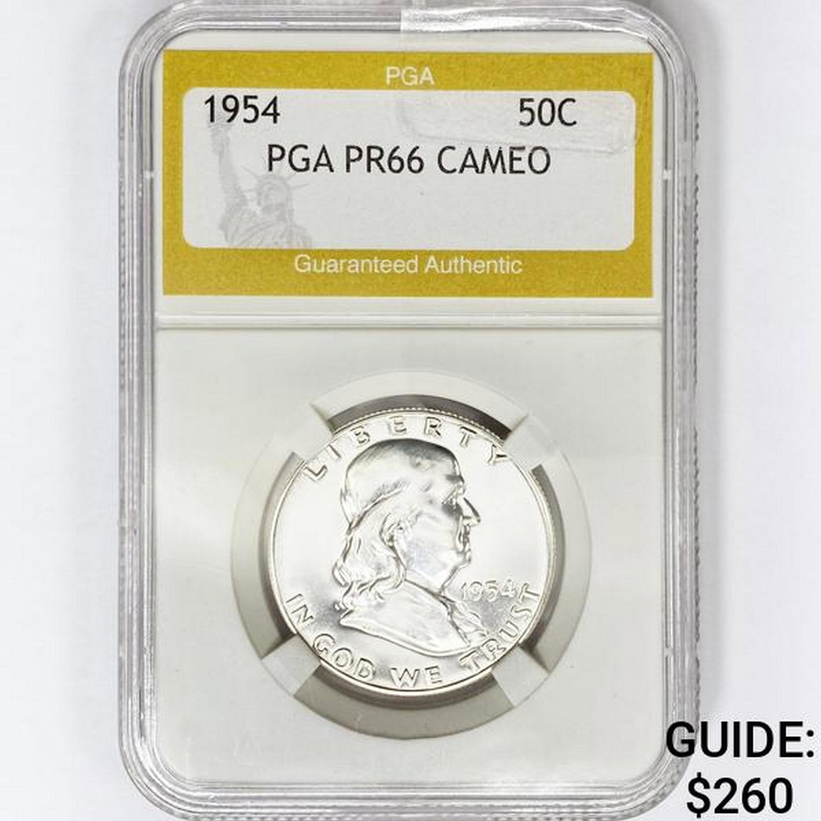1954 Franklin Half Dollar PGA PR66 CAMEO (1 of 2)