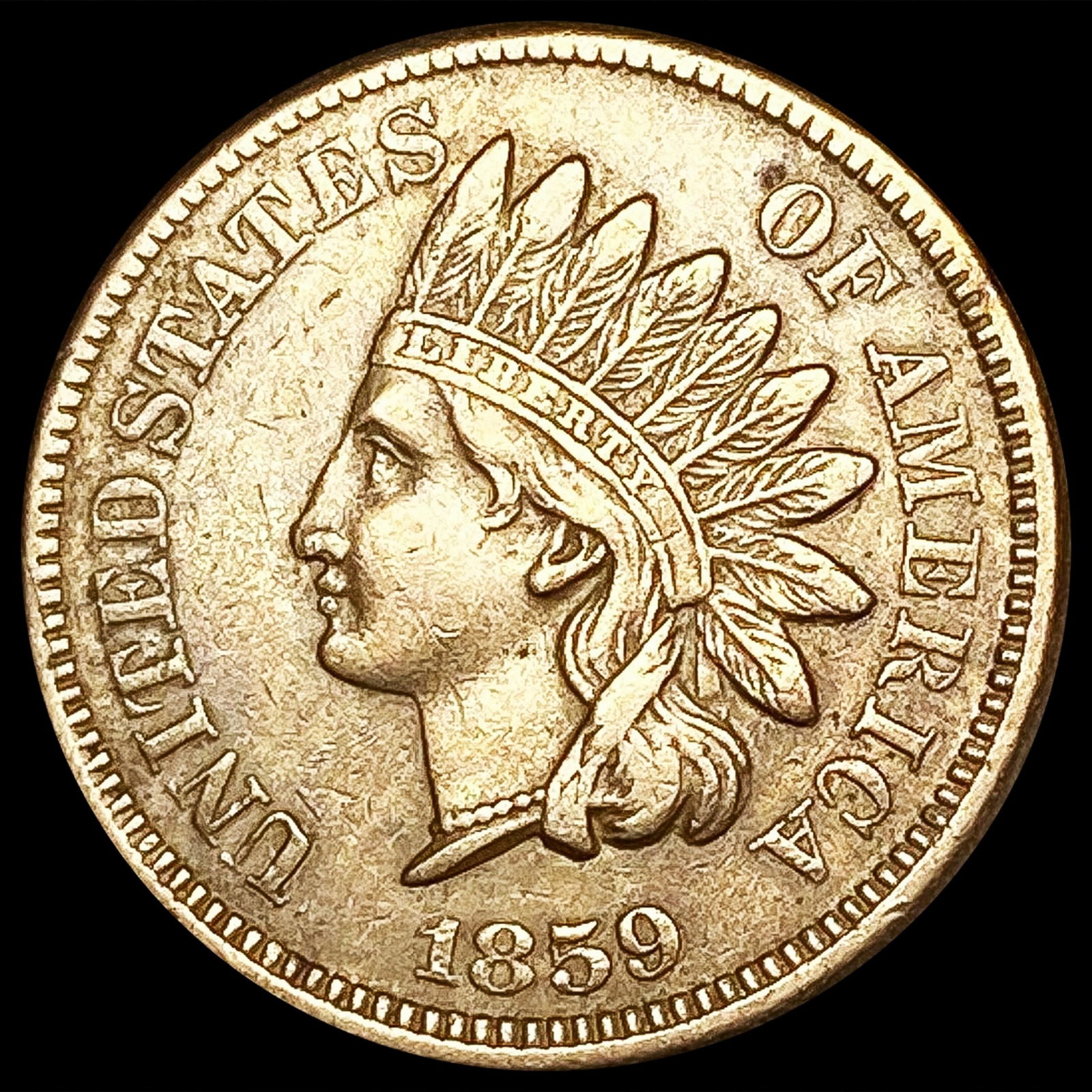 1859 Indian Head Cent CLOSELY UNCIRCULATED (1 of 2)