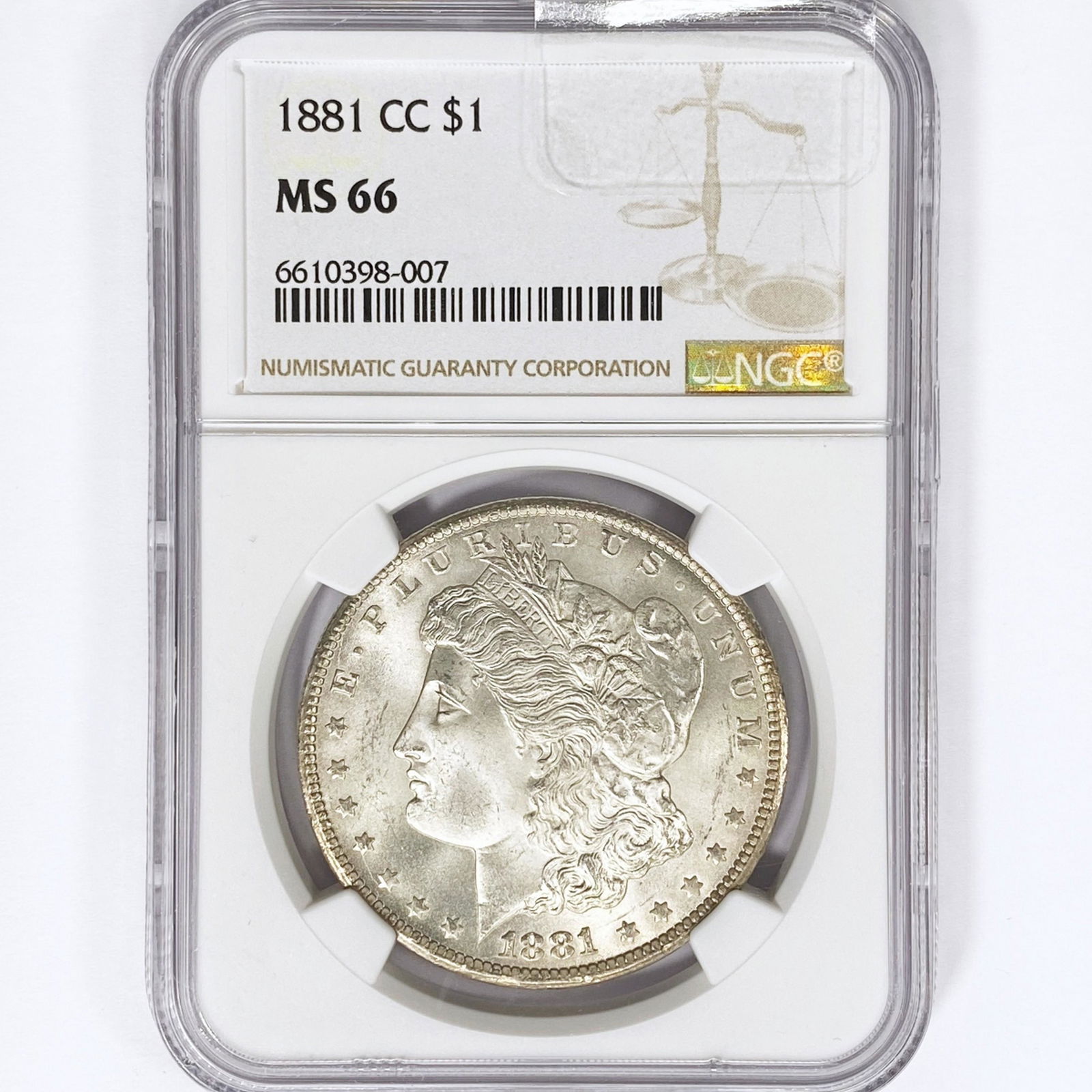 1881-CC Morgan Silver Dollar NGC MS66 (1 of 2)