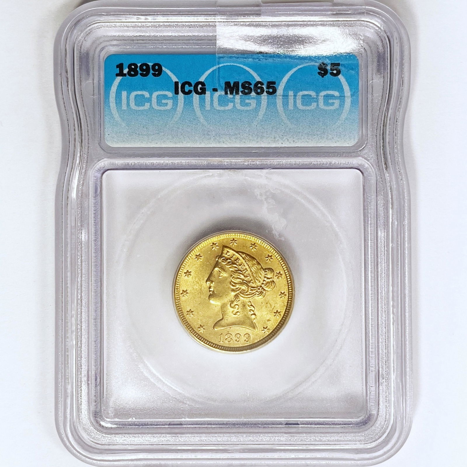 1899 $5 Gold Half Eagle ICG MS65 (1 of 2)