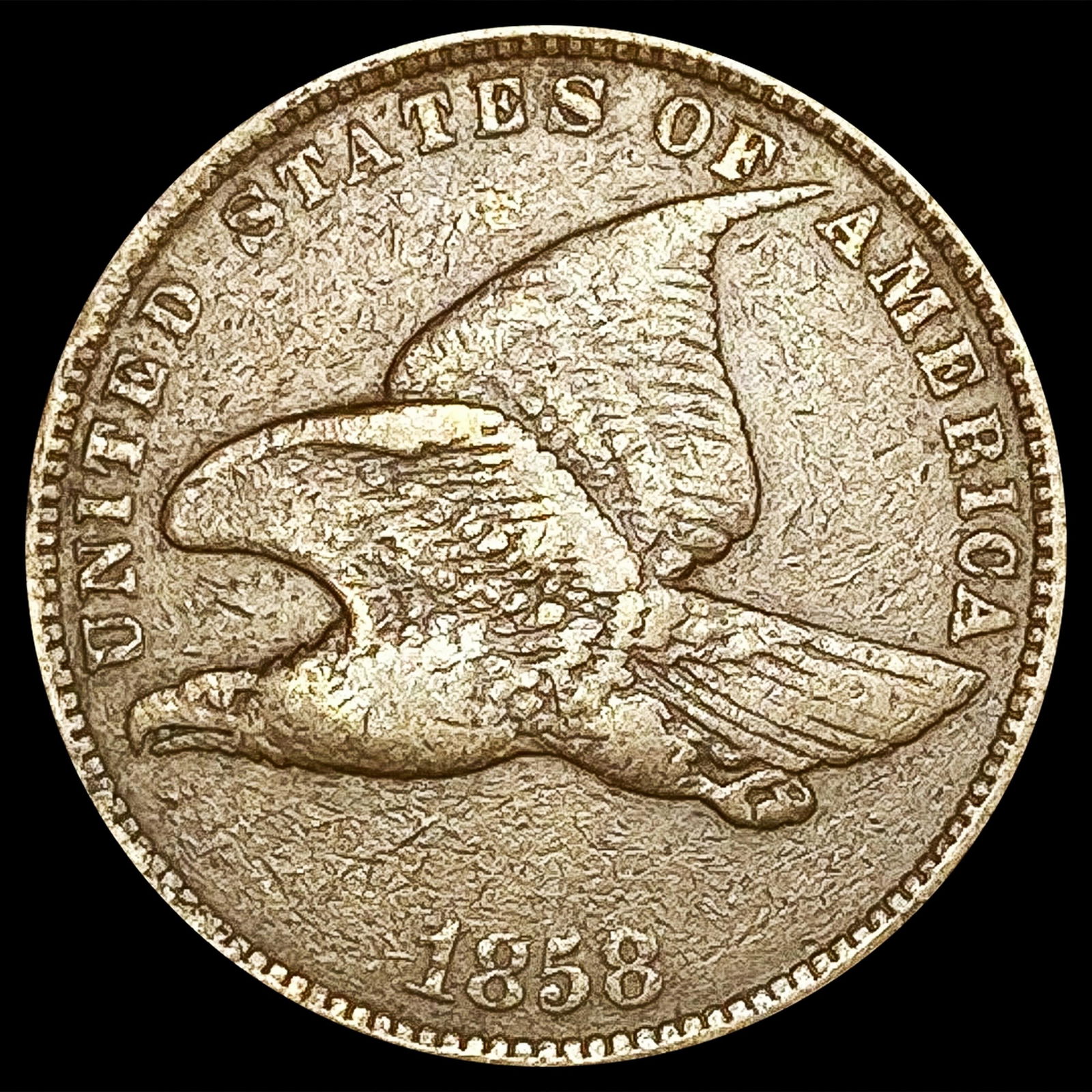 1858 Flying Eagle Cent NEARLY UNCIRCULATED (1 of 2)