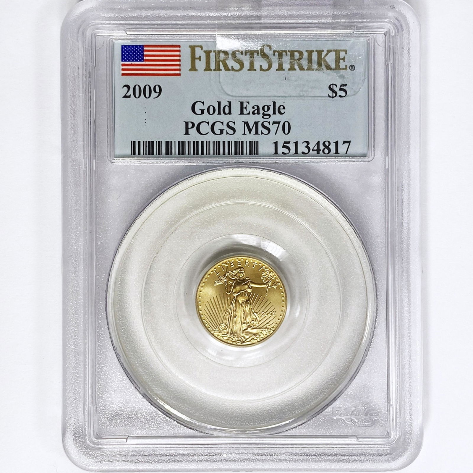 2009 $5 1/10oz American Gold Eagle PCGS MS70 (1 of 2)