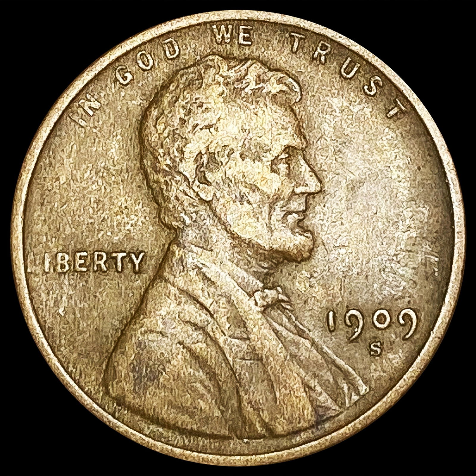 1909-S Wheat Cent NEARLY UNCIRCULATED (1 of 2)