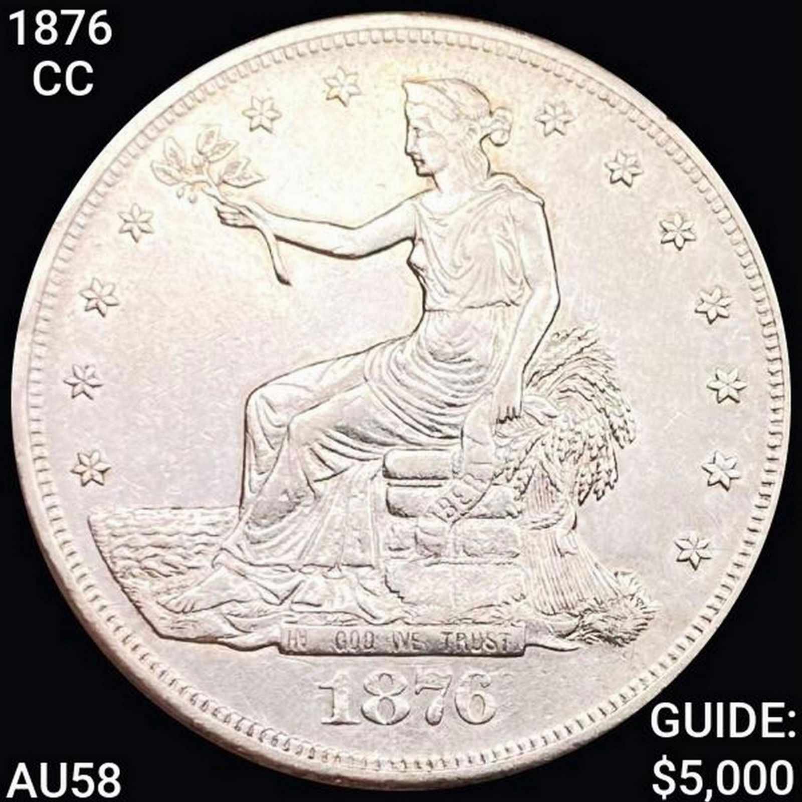 1876-CC Silver Trade Dollar CHOICE AU (1 of 2)