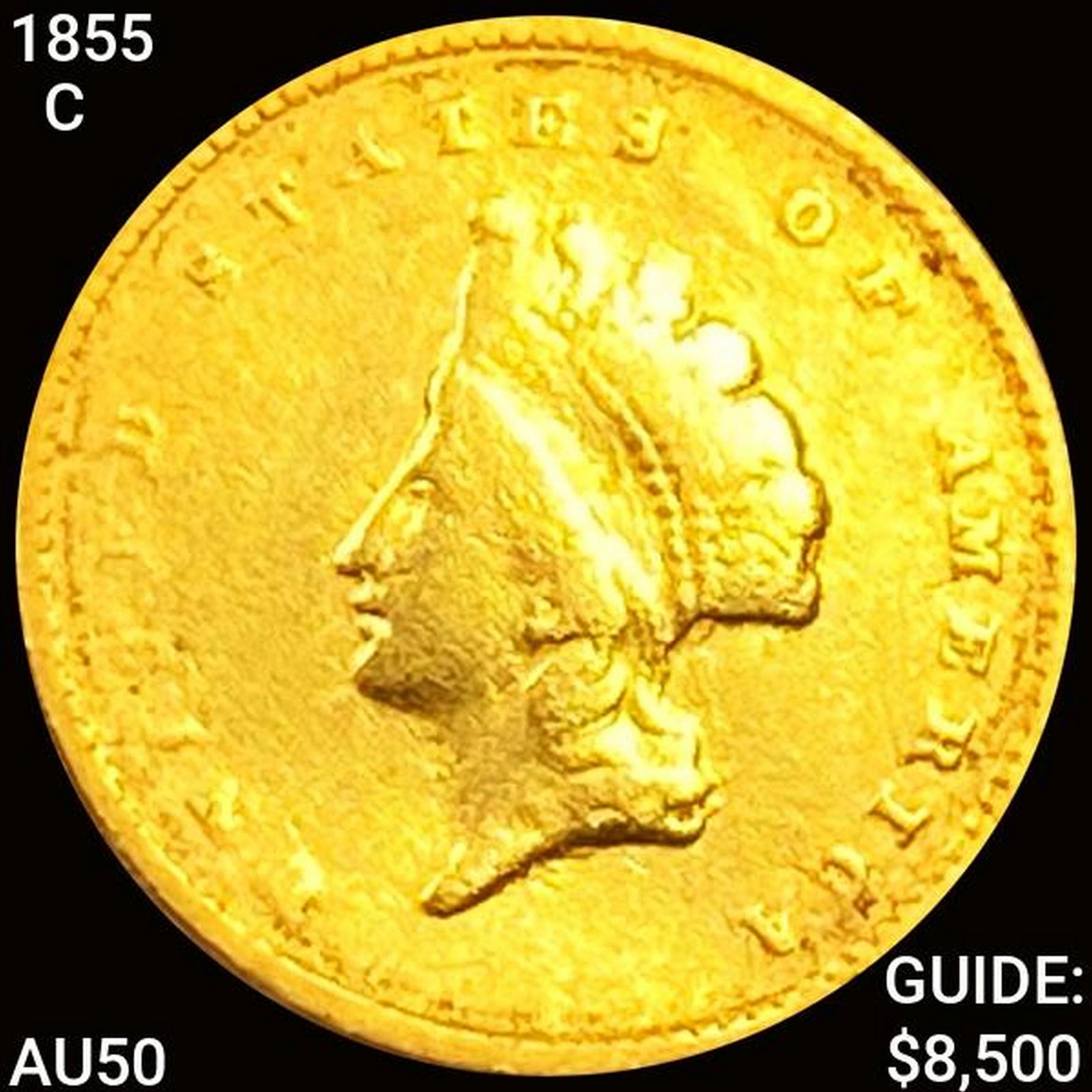 1855-C TY2 Rare Gold Dollar HIGH GRADE (1 of 2)