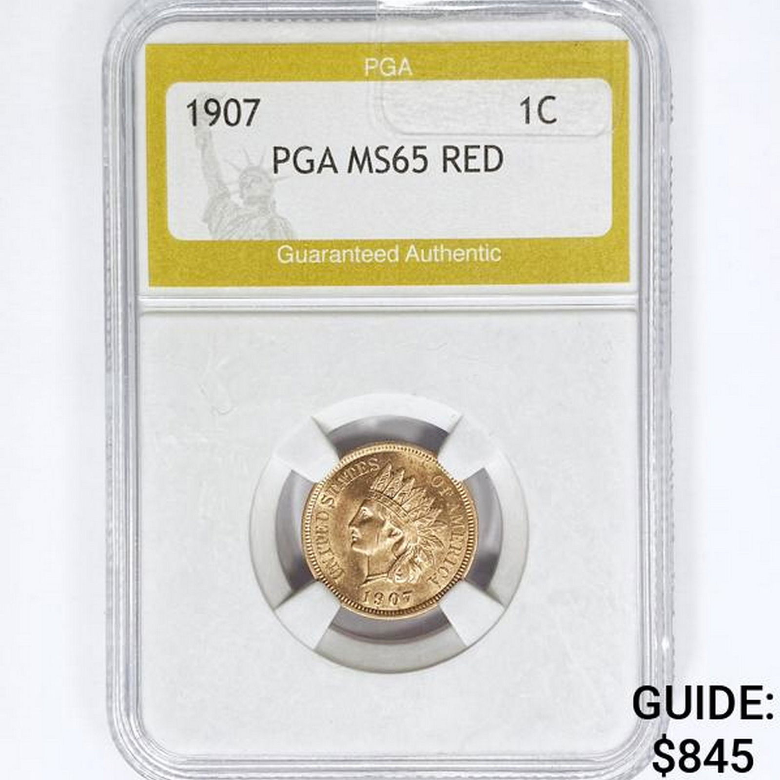 1907 Indian Head Cent PGA MS65 RED (1 of 2)