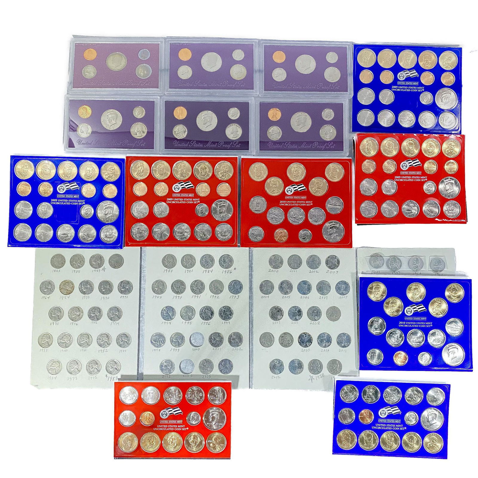 1883-2011 US Mint PR Sets & Coin Book (242 Coins) (1 of 2)