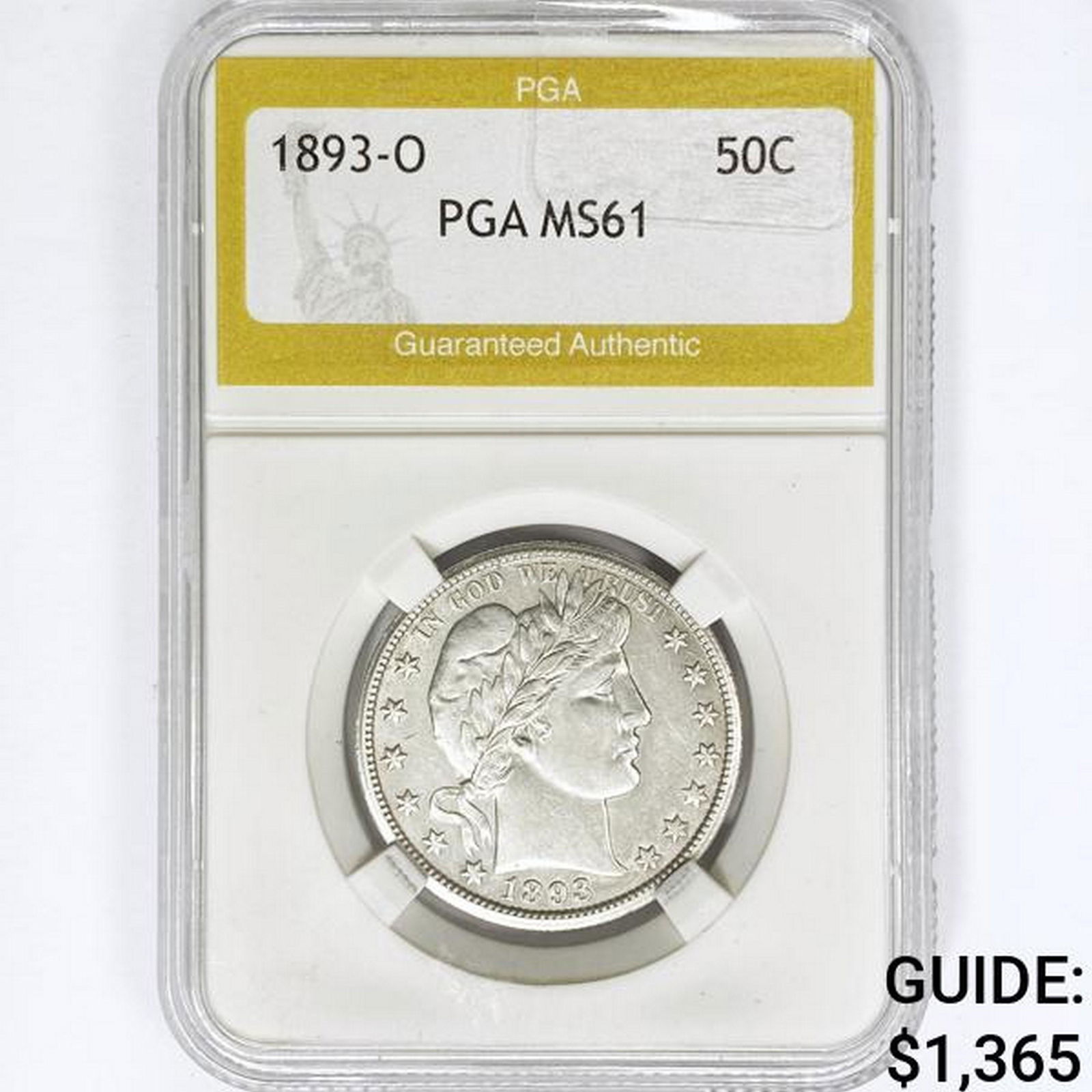 1893-O Barber Half Dollar PGA MS61 (1 of 2)