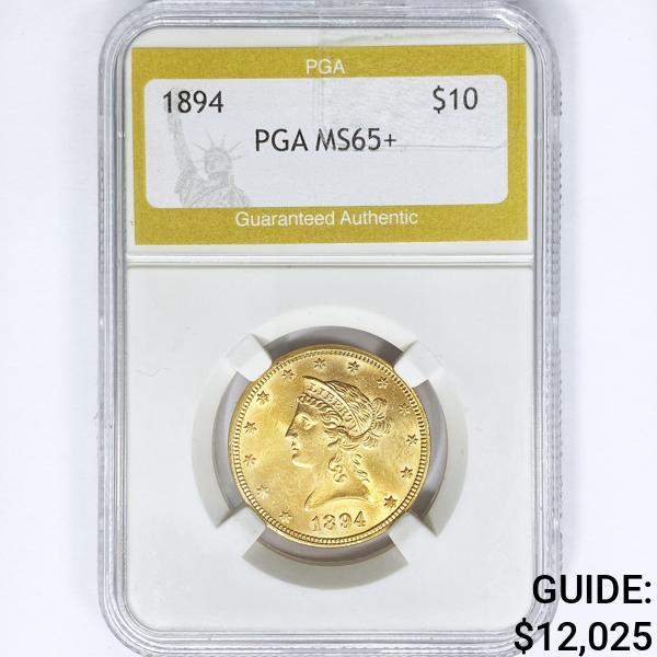 1894 $10 Gold Eagle PGA MS65+ (1 of 2)