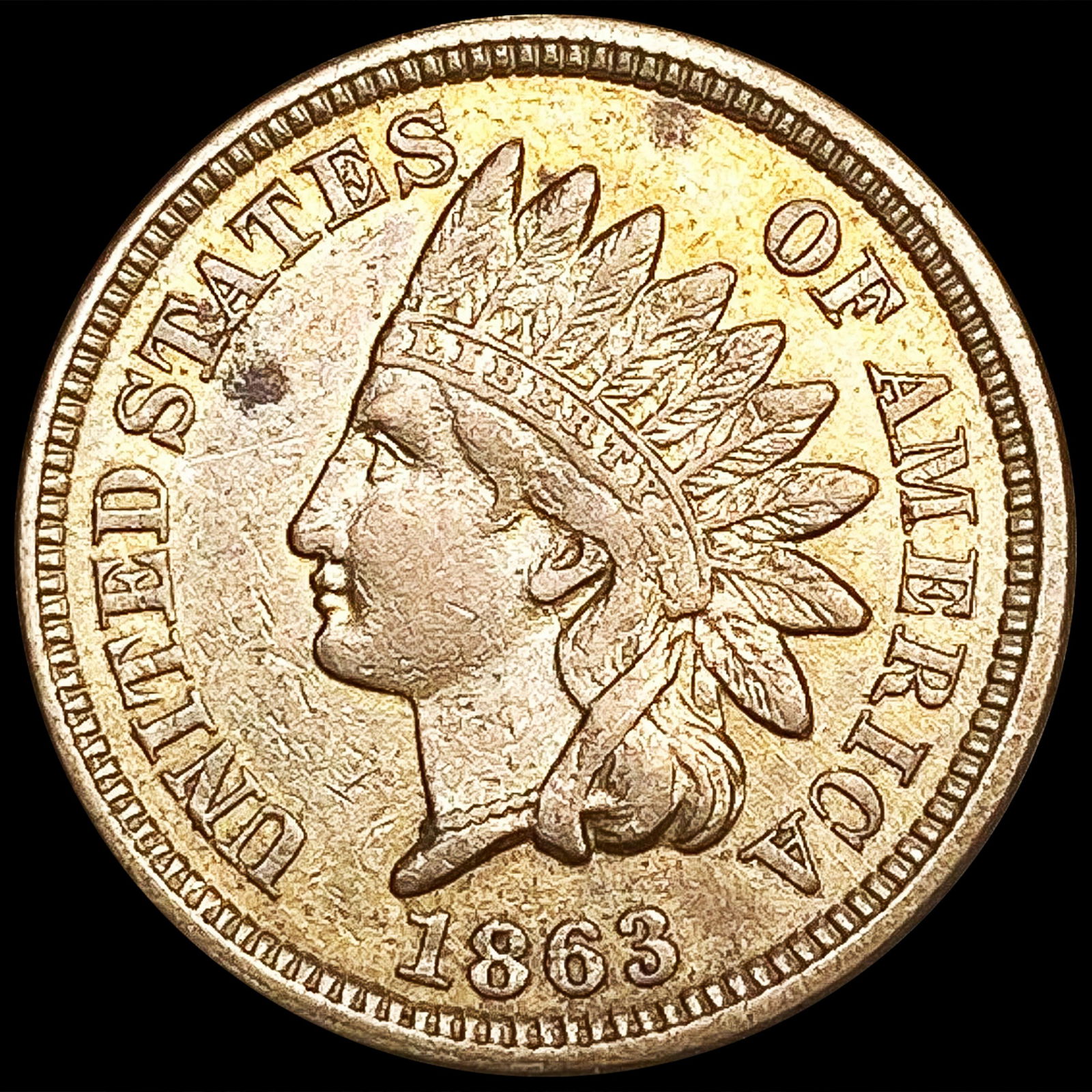 1863 Indian Head Cent CLOSELY UNCIRCULATED (1 of 2)