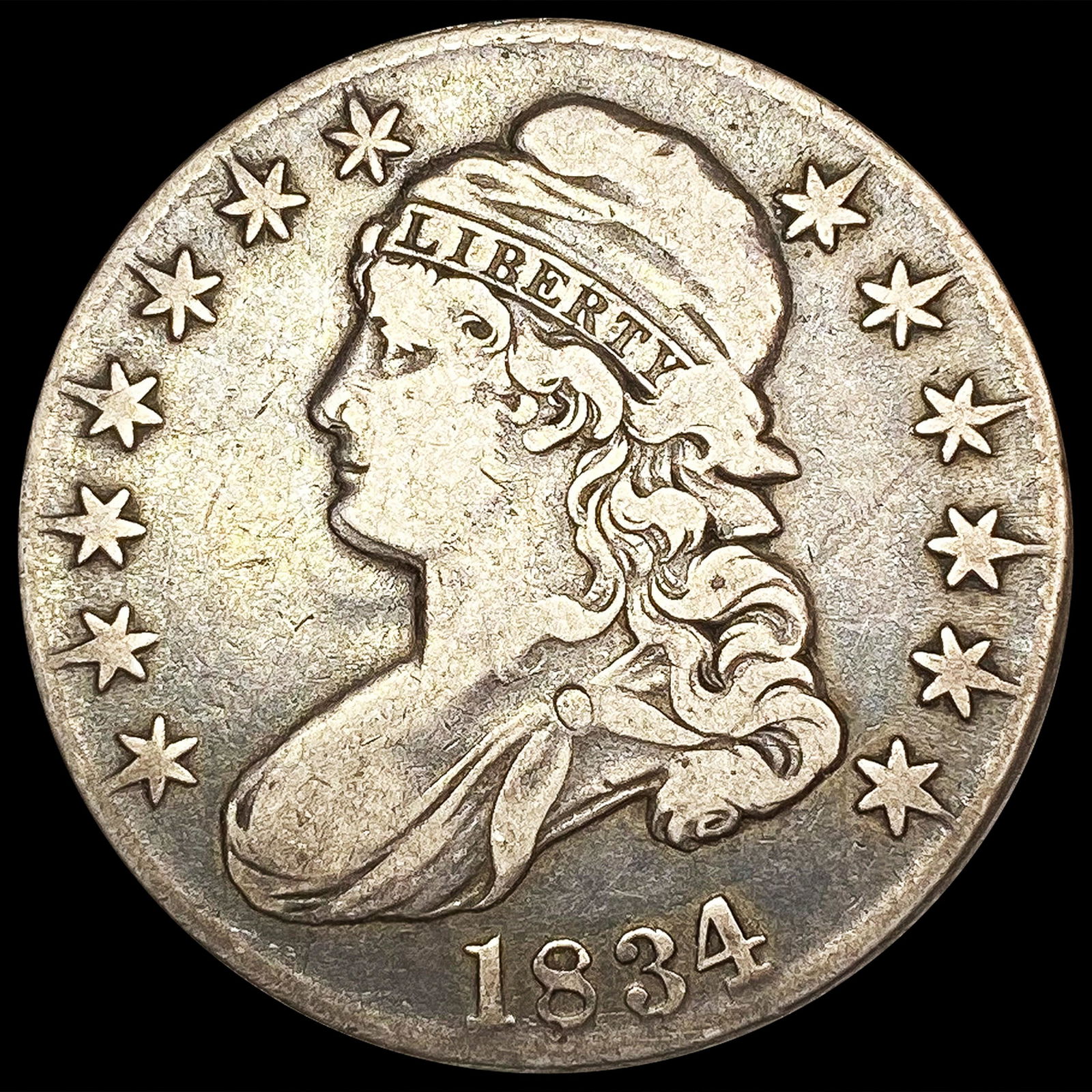 1834 O-103 Capped Bust Half Dollar LIGHTLY CIRCULA (1 of 2)