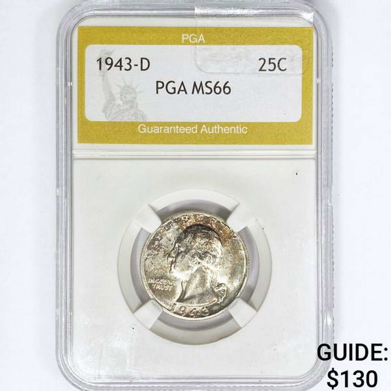 1943-D Washington Silver Quarter PGA MS66 (1 of 2)