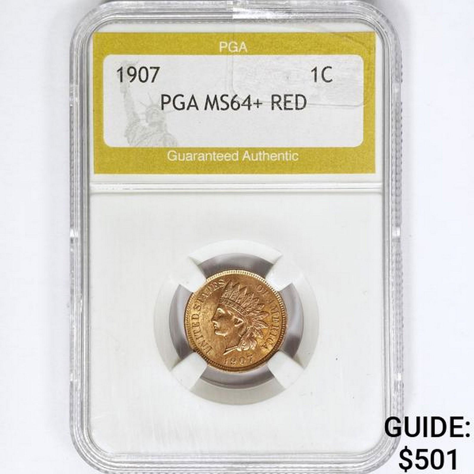 1907 Indian Head Cent PGA MS64+ RED (1 of 2)