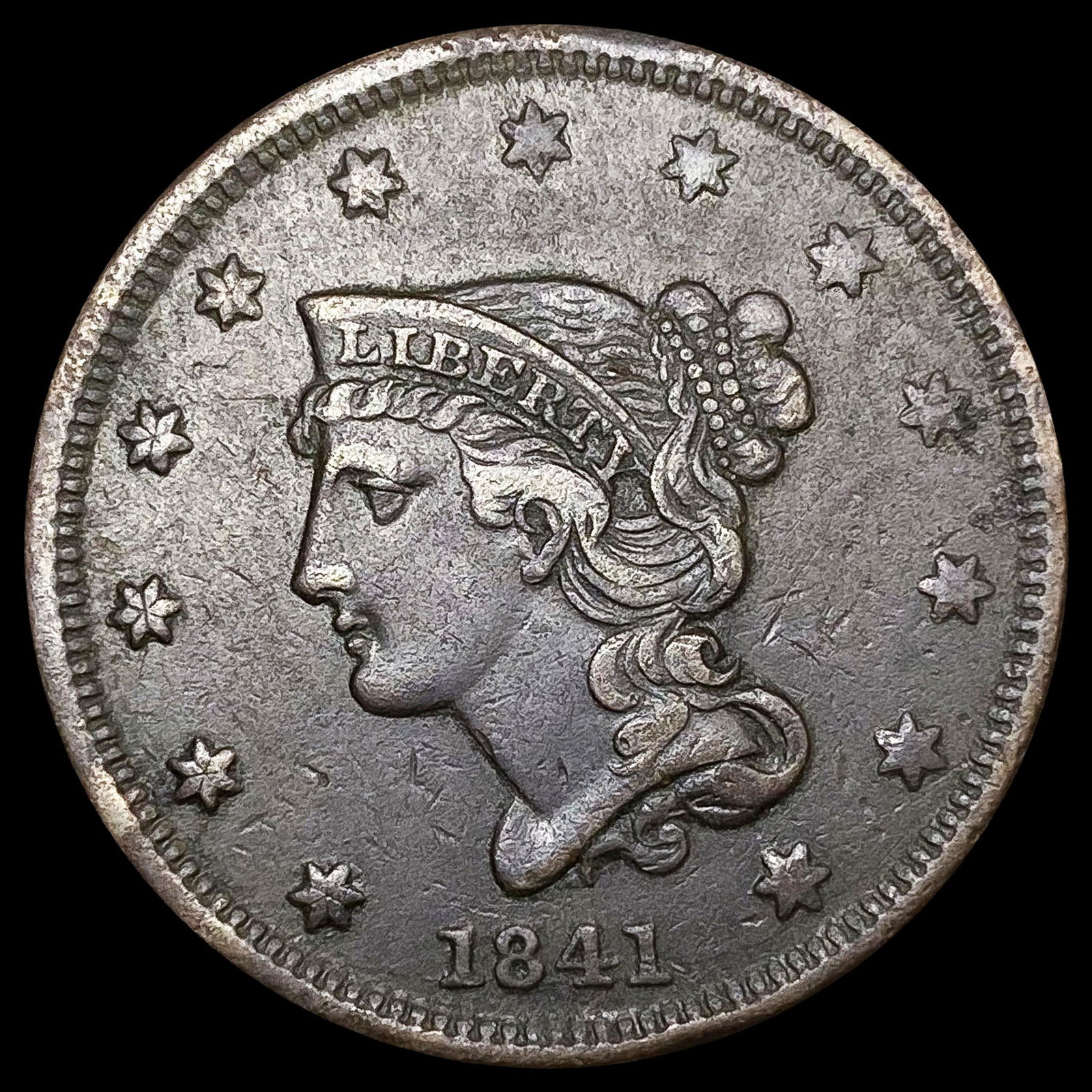 1841 Large Cent CLOSELY UNCIRCULATED (1 of 2)