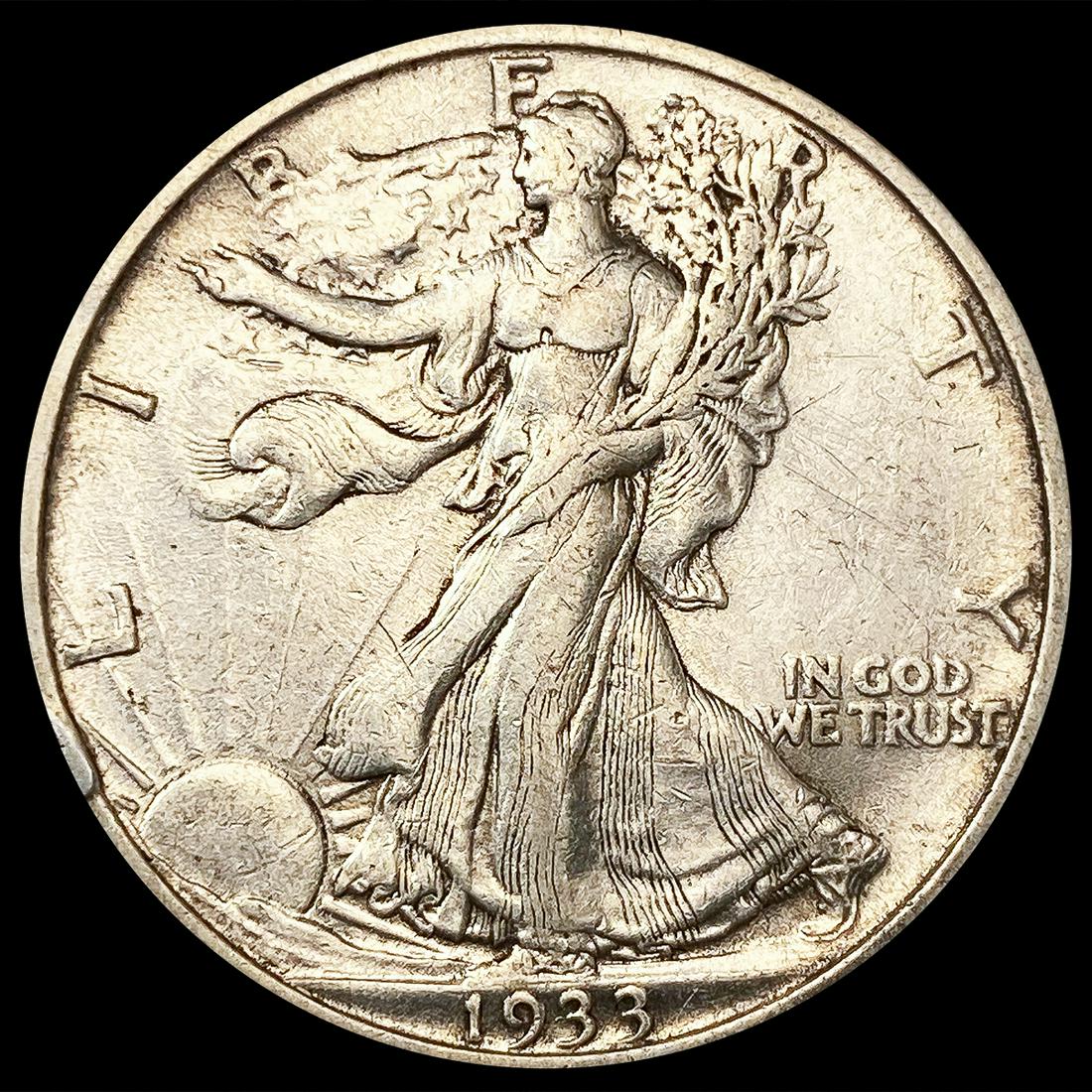 1933-S Walking Liberty Half Dollar CLOSELY UNCIRCU (1 of 2)