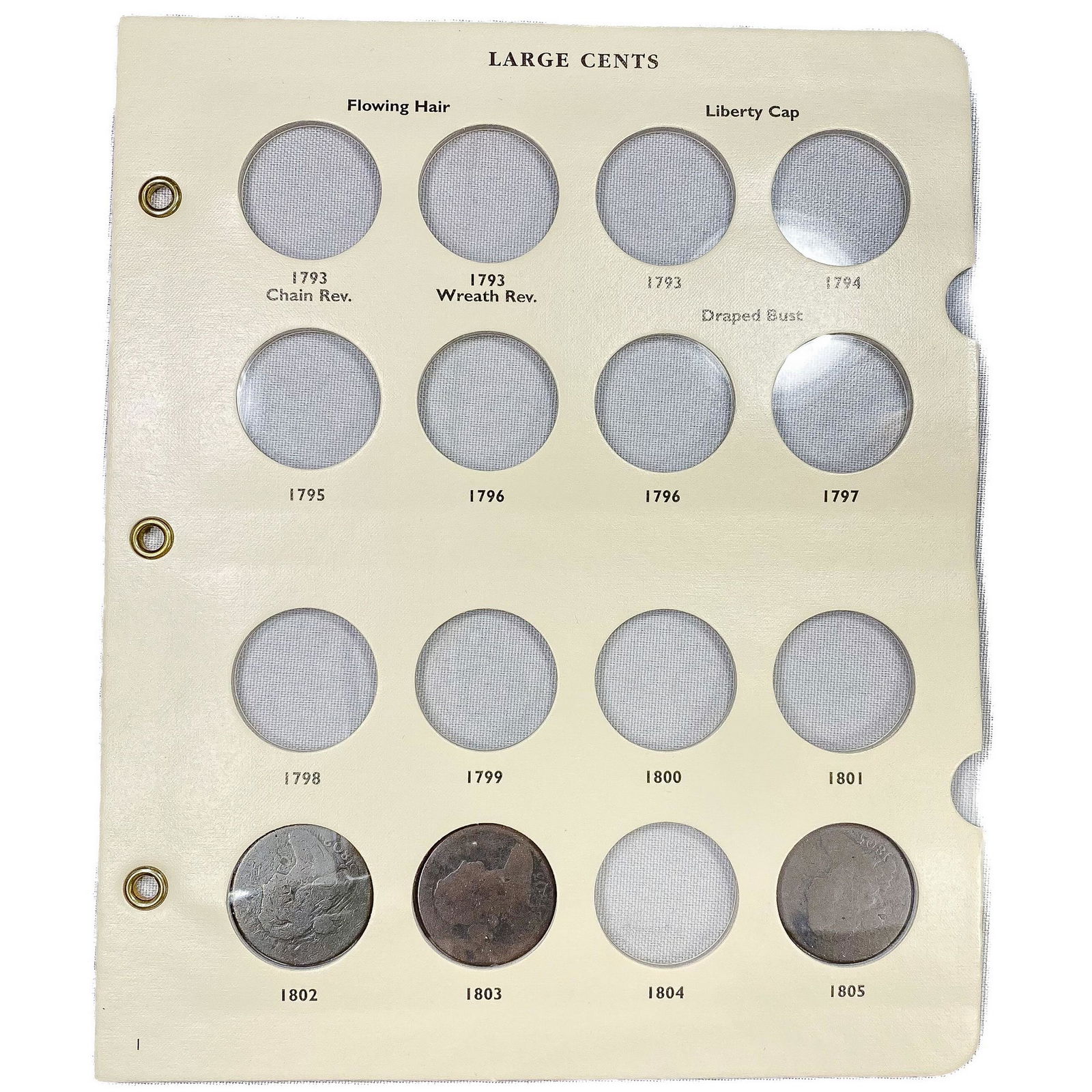 1802-1856 Large Cent Book (35 Coins) (1 of 11)