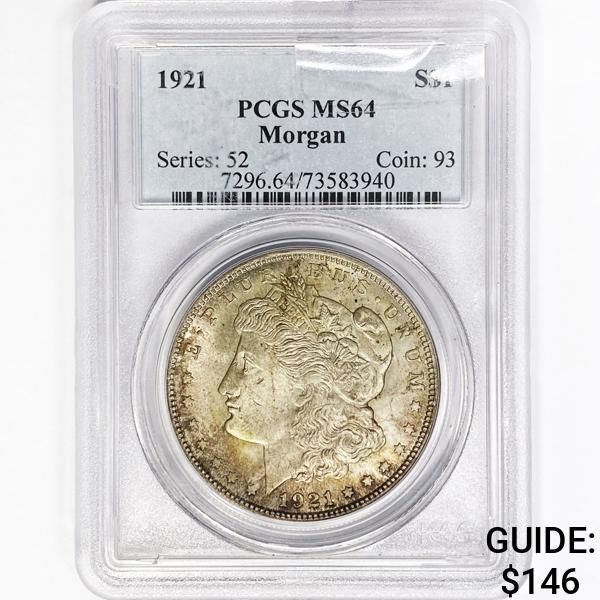 1921 Morgan Silver Dollar PCGS MS64 (1 of 2)