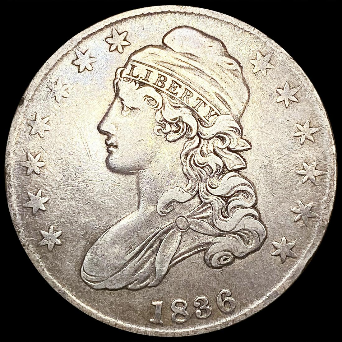 1836 0-123 R3 Capped Bust Half Dollar LIGHTLY CIRC (1 of 2)