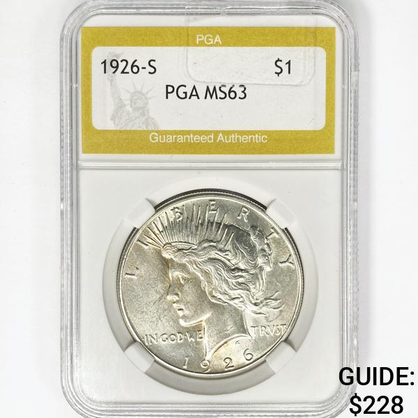 1926-S Silver Peace Dollar PGA MS63 (1 of 2)
