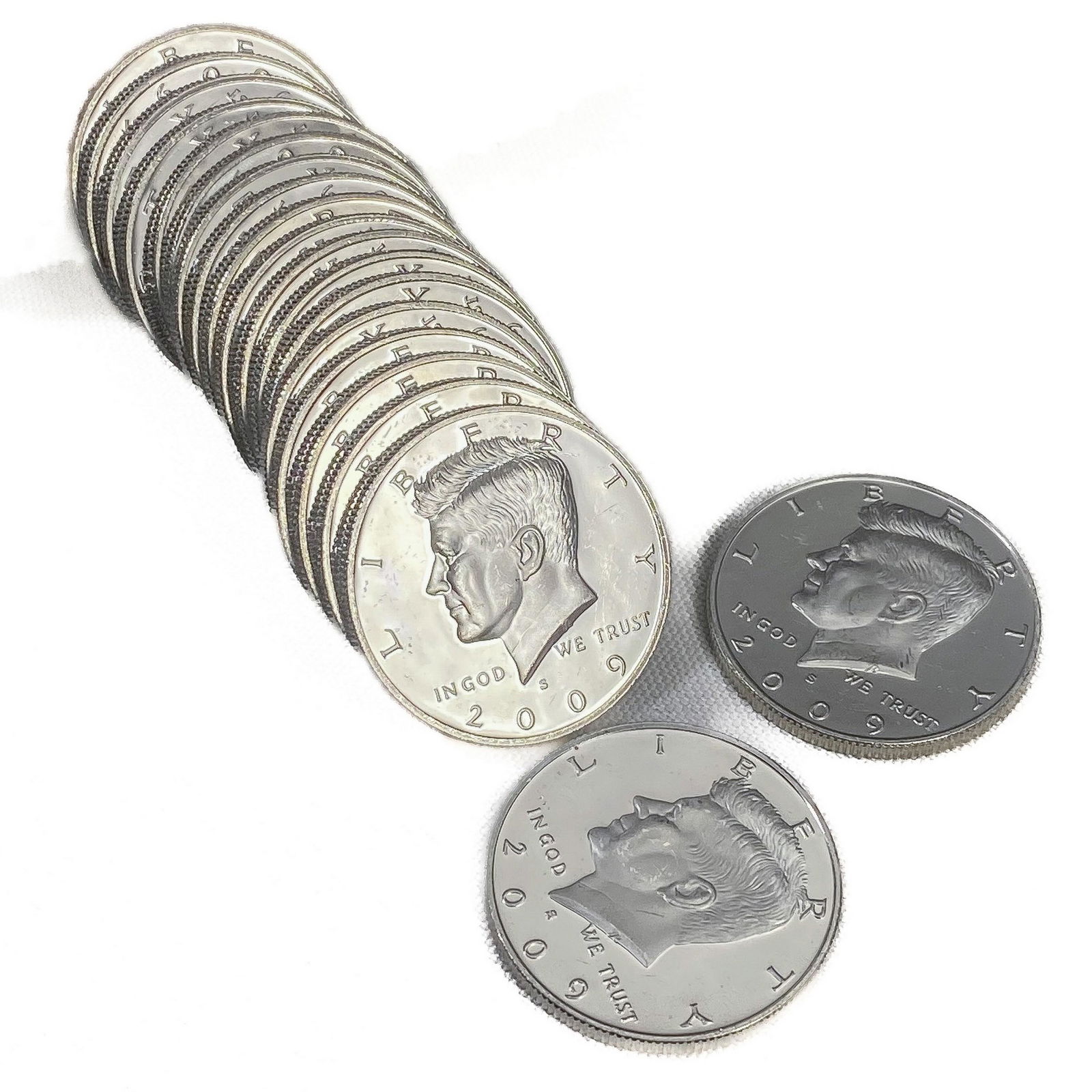 2009-S 90% Silver Kennedy Half Dollar Roll (20 Coi (1 of 4)
