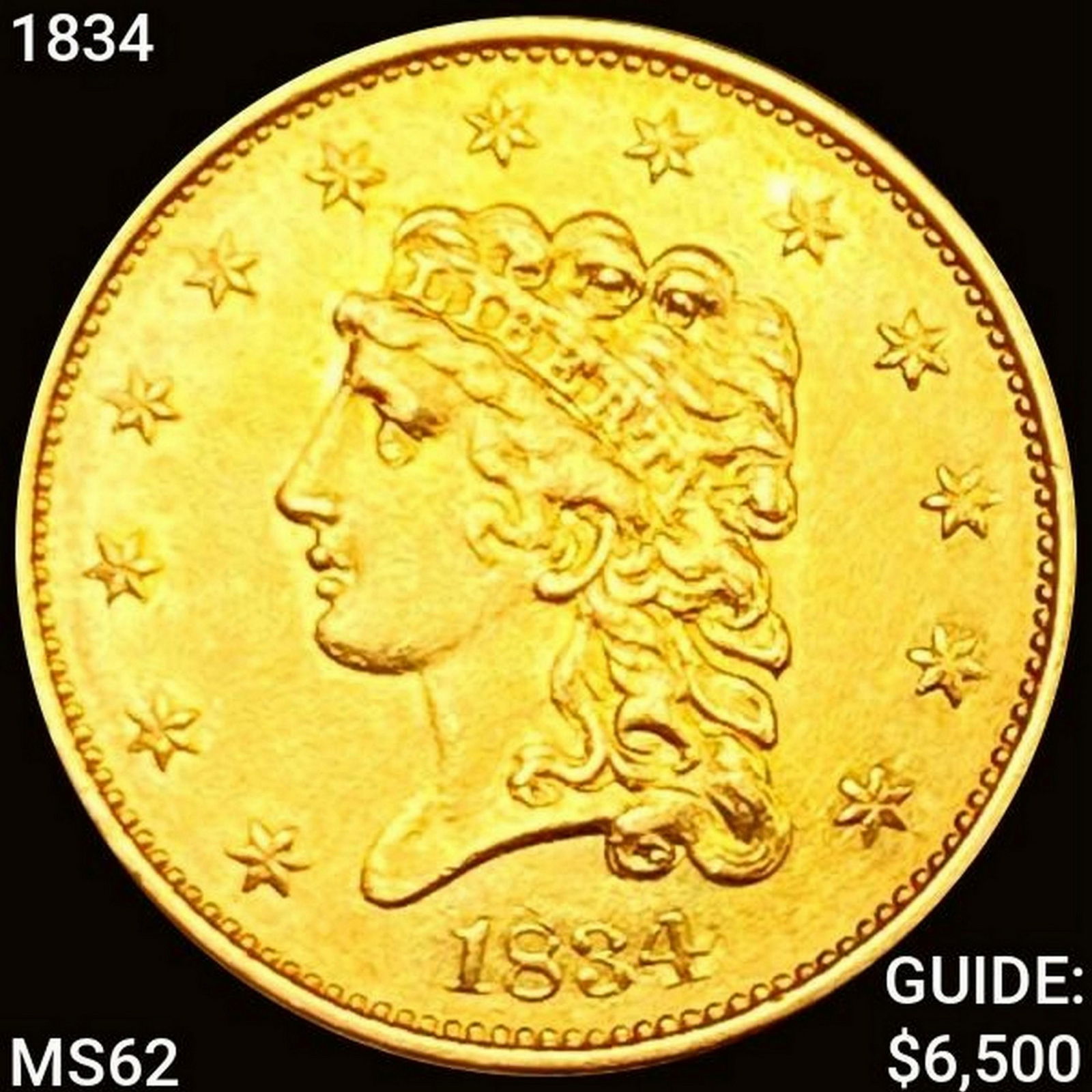 1834 $2.50 Gold Quarter Eagle UNCIRCULATED (1 of 2)