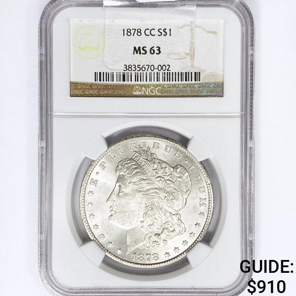 1878-CC Morgan Silver Dollar NGC MS63 (1 of 2)