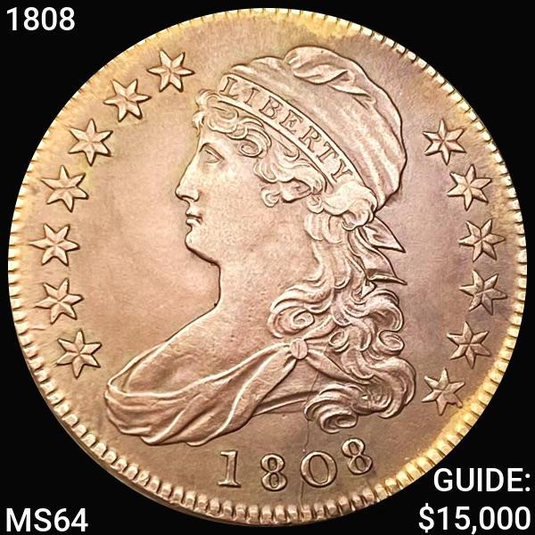 1808 Capped Bust Half Dollar CHOICE BU (1 of 2)