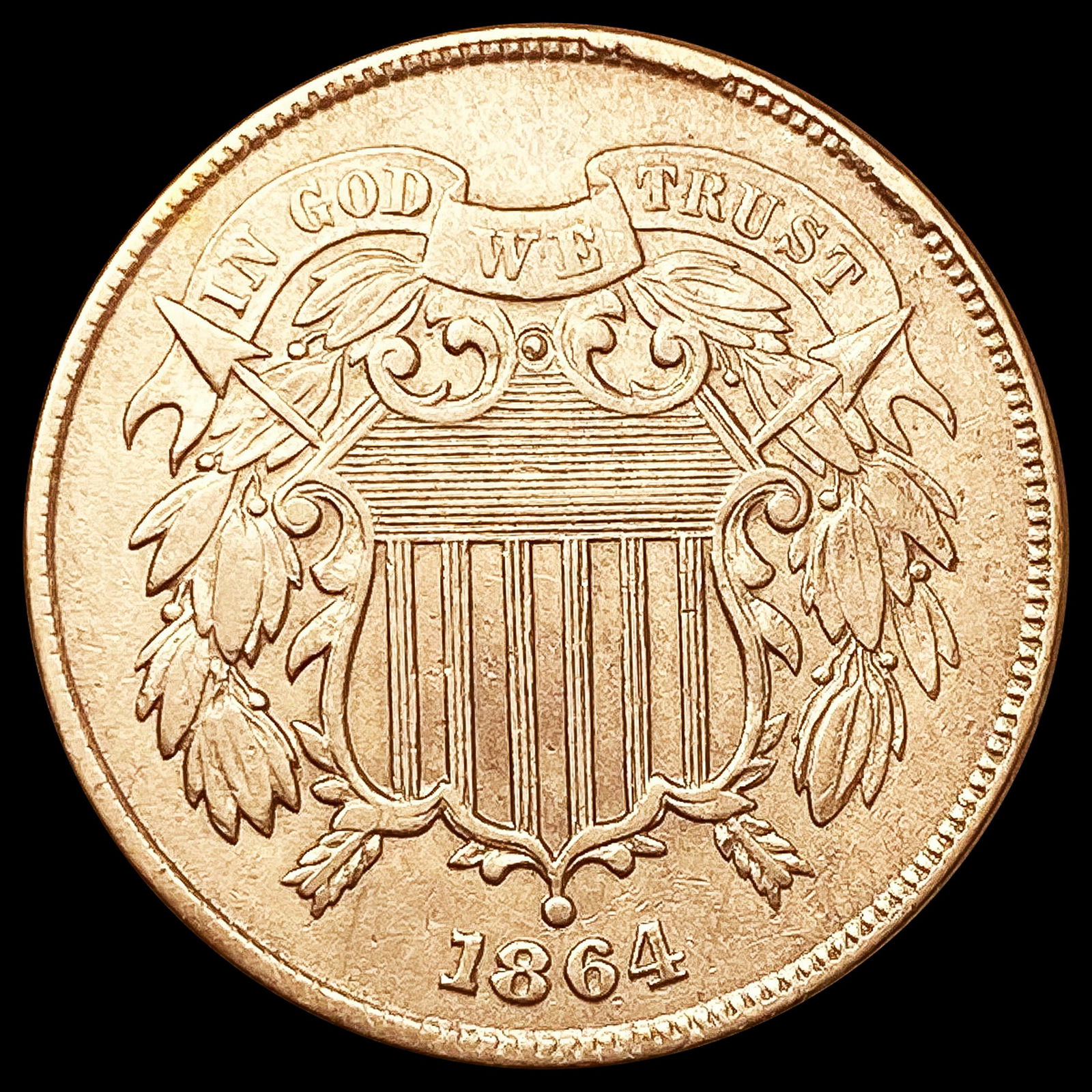 1864 Two Cent Piece CLOSELY UNCIRCULATED (1 of 2)