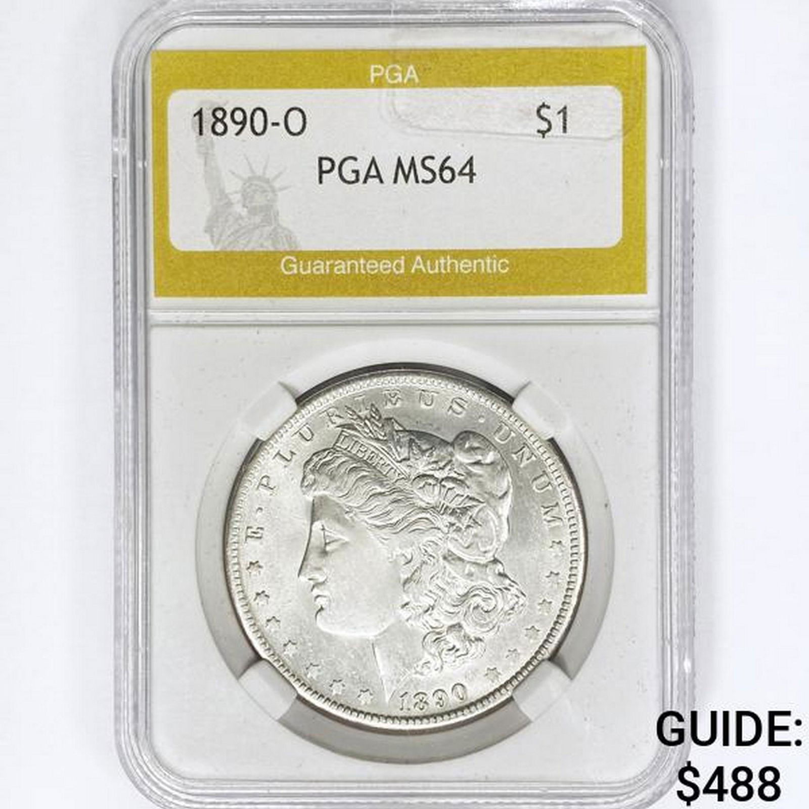 1890-O Morgan Silver Dollar PGA MS64 (1 of 2)