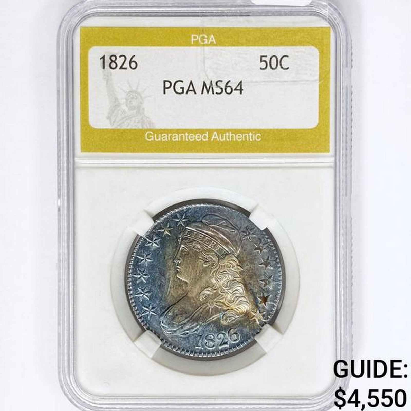 1826 Capped Bust Half Dollar PGA MS64 (1 of 2)