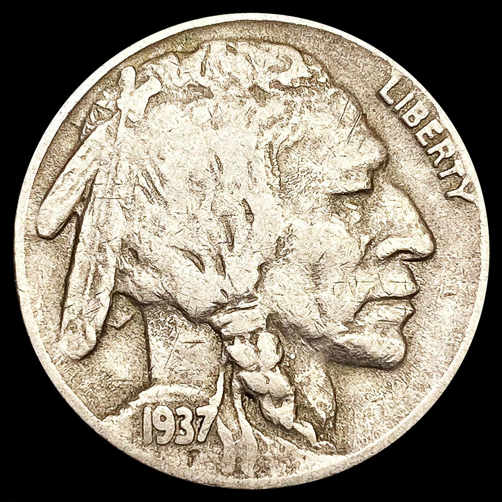 1937-D 3-Legs Buffalo Nickel LIGHTLY CIRCULATED (1 of 2)