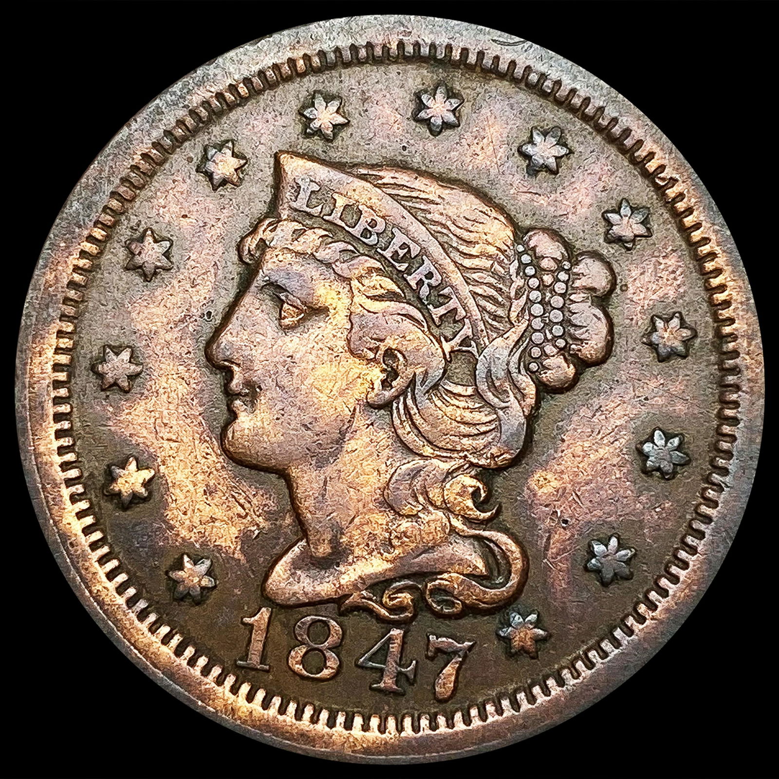 1847 Large Cent CLOSELY UNCIRCULATED (1 of 2)
