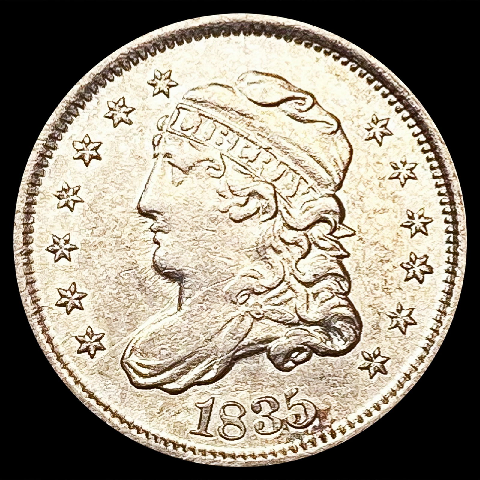1835 Capped Bust Half Dime NEARLY UNCIRCULATED (1 of 2)
