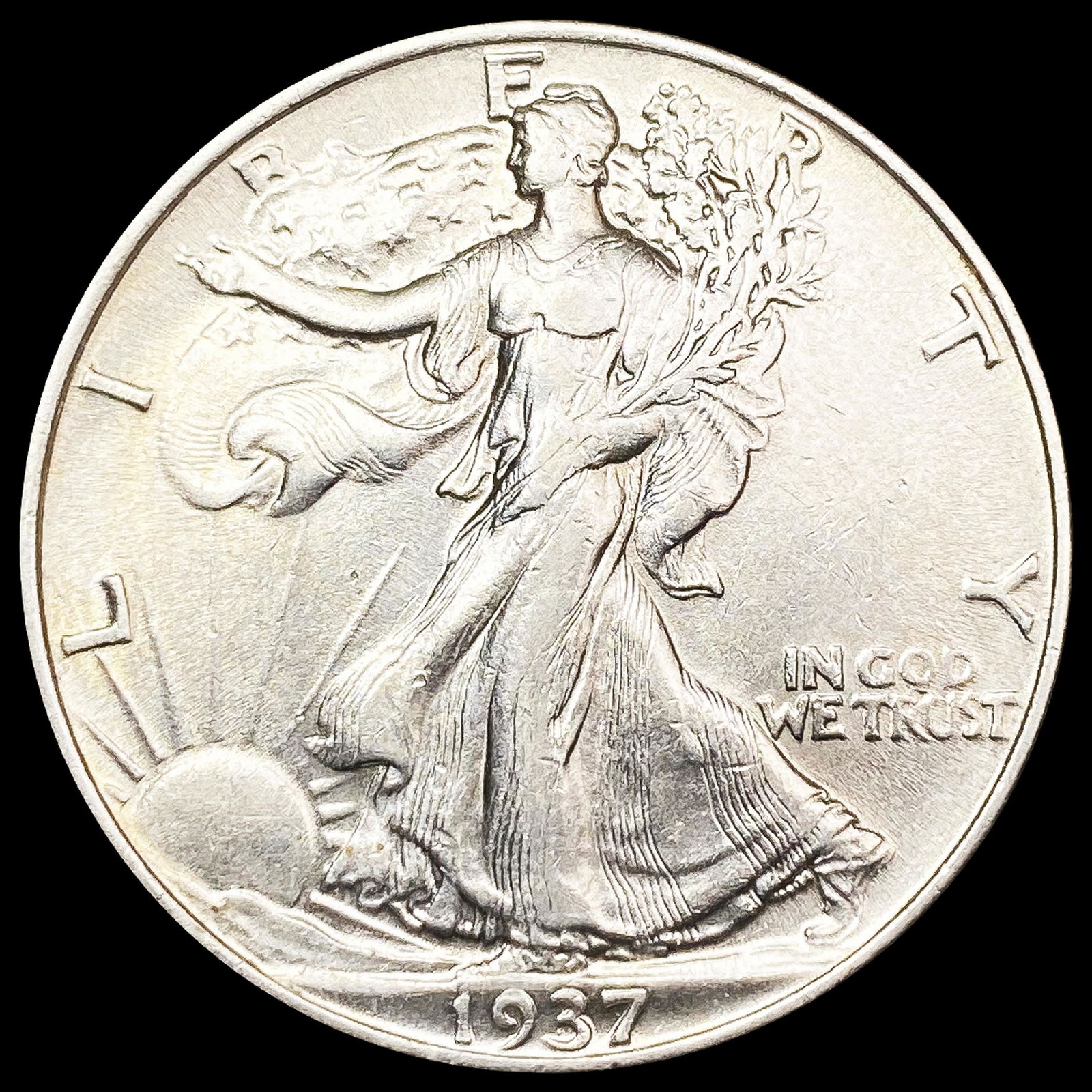 1937 Walking Liberty Half Dollar CLOSELY UNCIRCULATED (1 of 2)