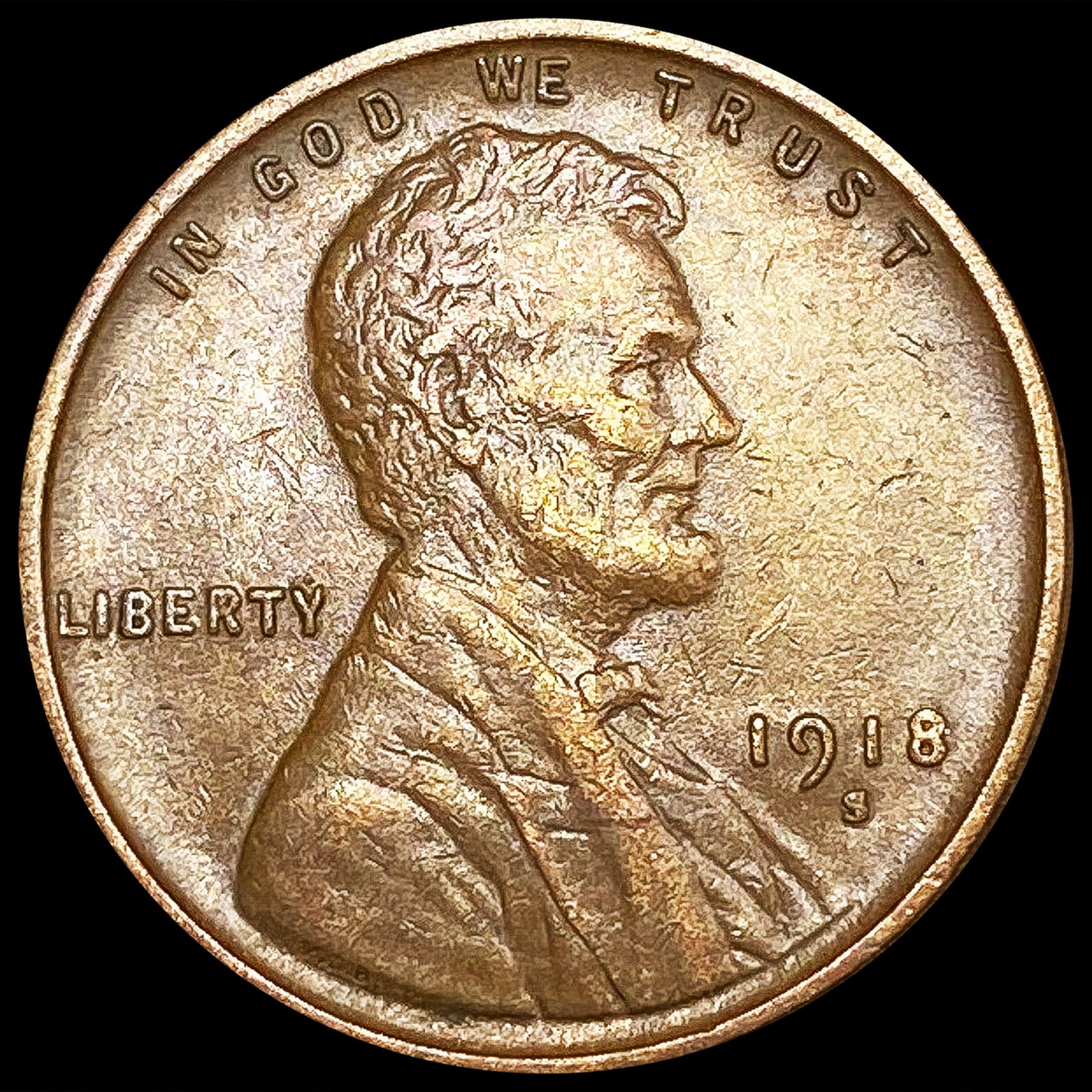 1918-S Wheat Cent CLOSELY UNCIRCULATED (1 of 2)