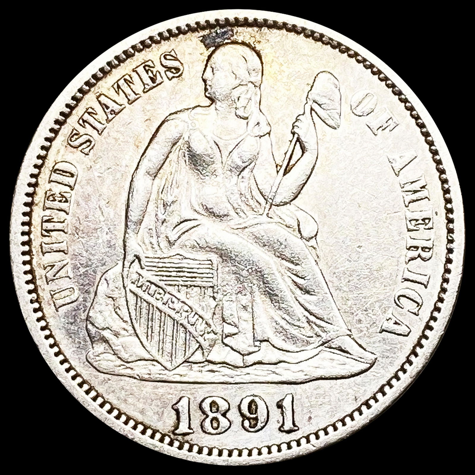 1891 Seated Liberty Dime CLOSELY UNCIRCULATED (1 of 2)