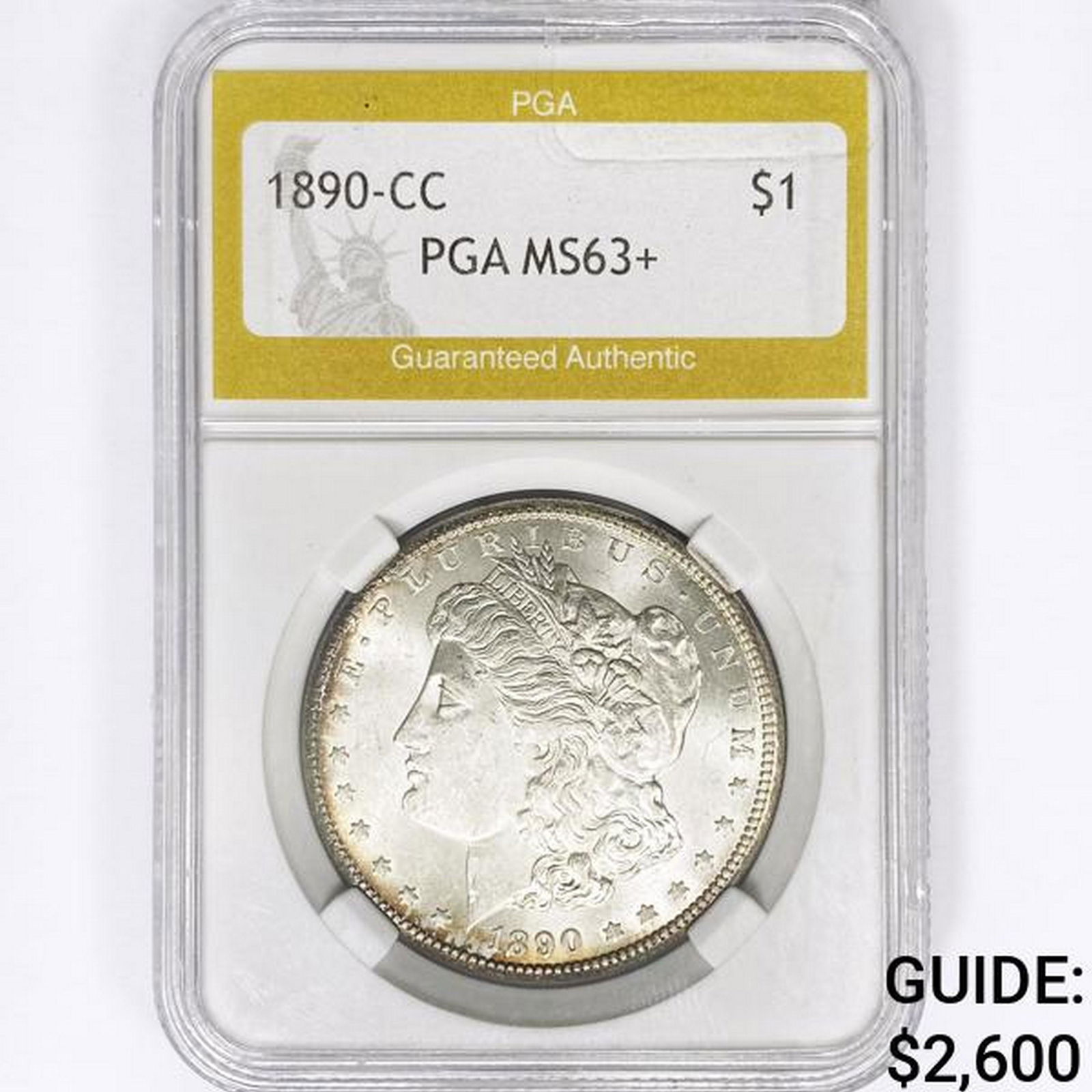 1890-CC Morgan Silver Dollar PGA MS63+ (1 of 2)