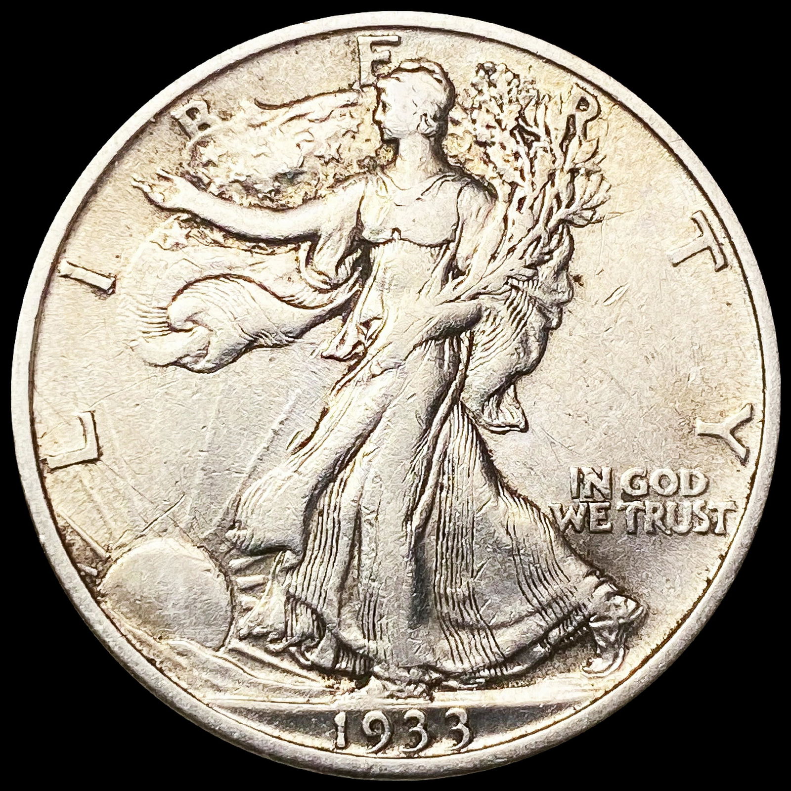 1933-S Walking Liberty Half Dollar CLOSELY UNCIRCULATED (1 of 2)