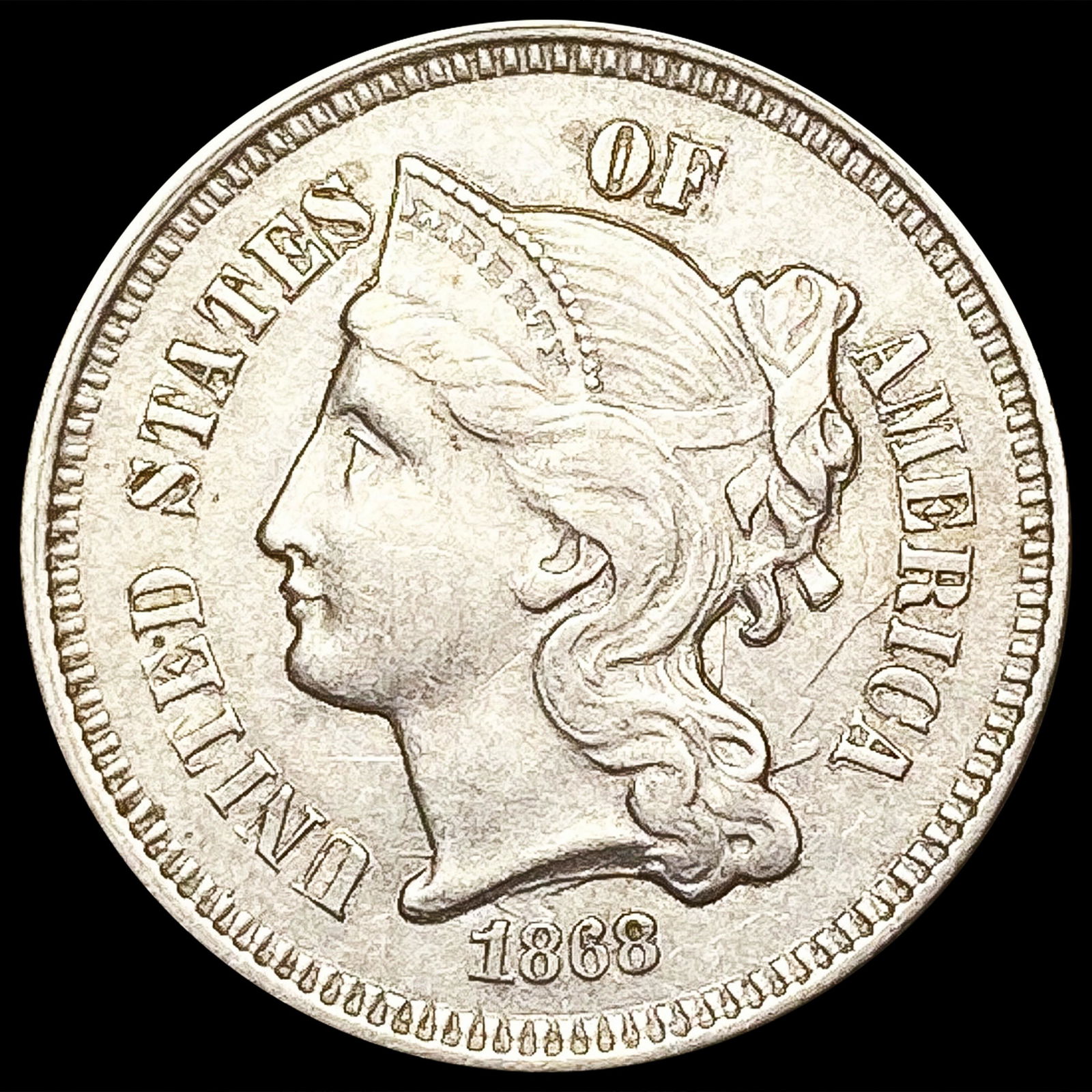 1868 Nickel Three Cent UNCIRCULATED (1 of 2)