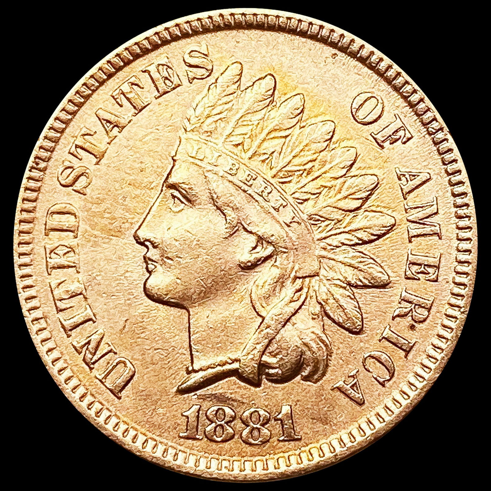 1881 Indian Head Cent GEM BU (1 of 2)