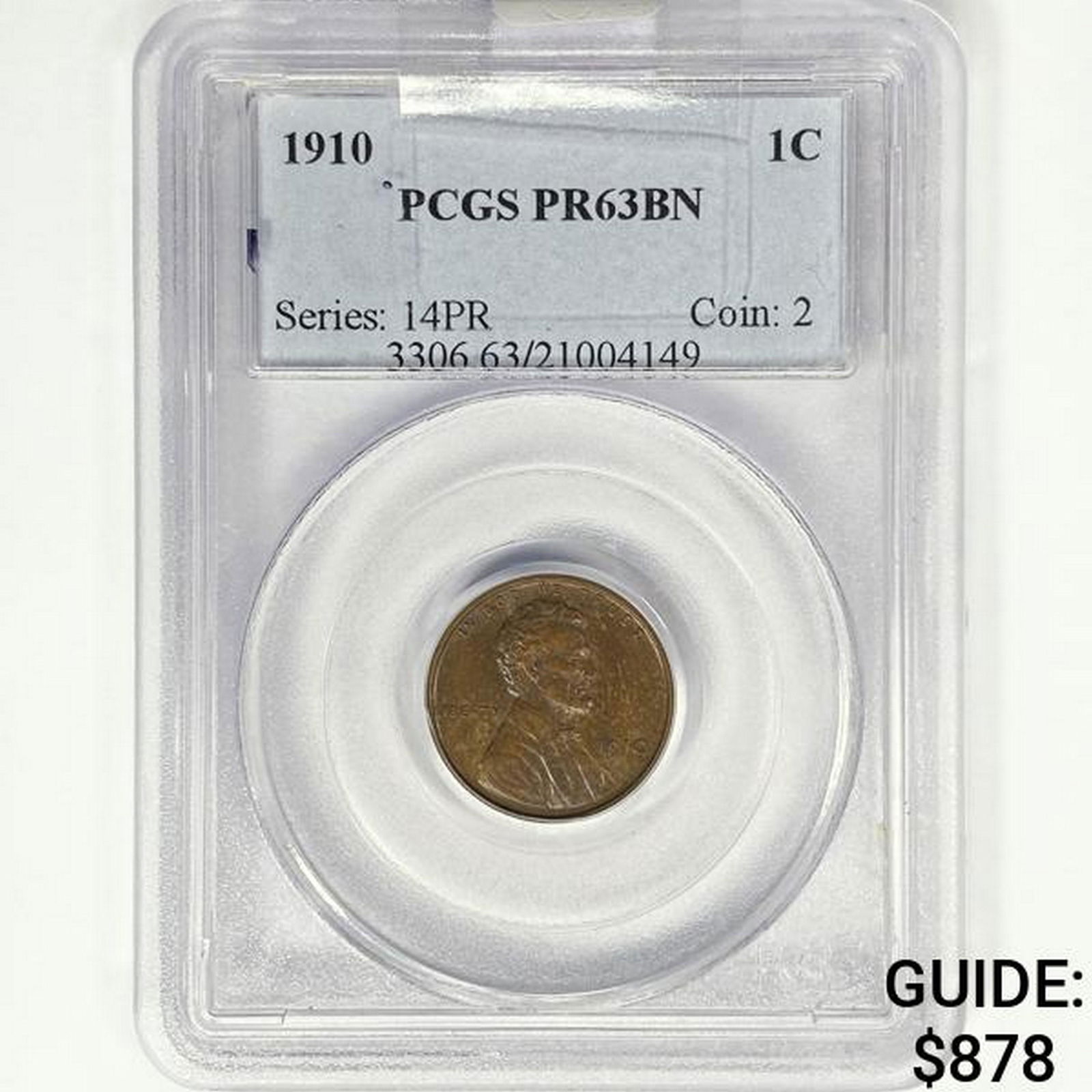 1910 Wheat Cent PCGS PR63 BN (1 of 2)
