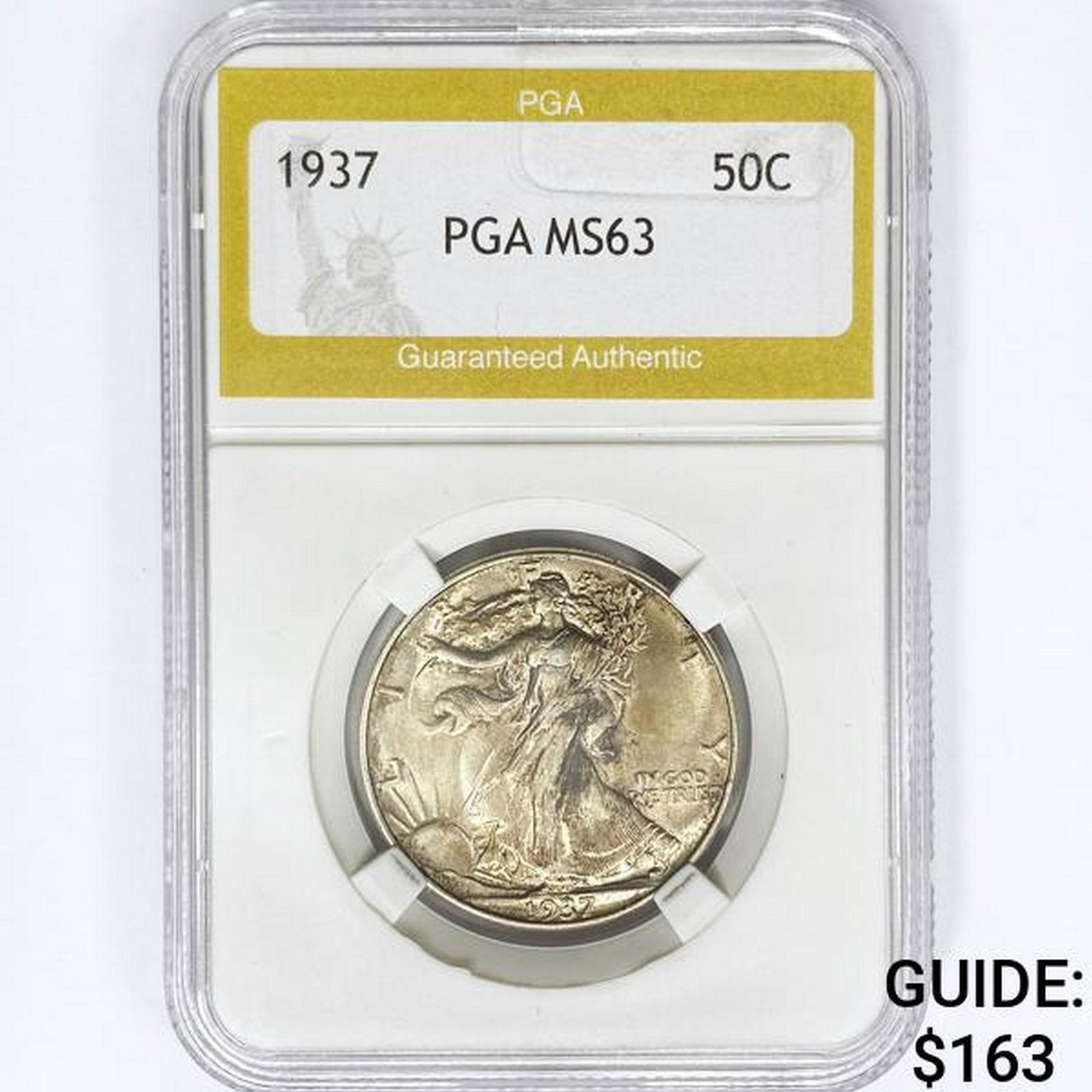 1937 Walking Liberty Half Dollar PGA MS63 (1 of 2)